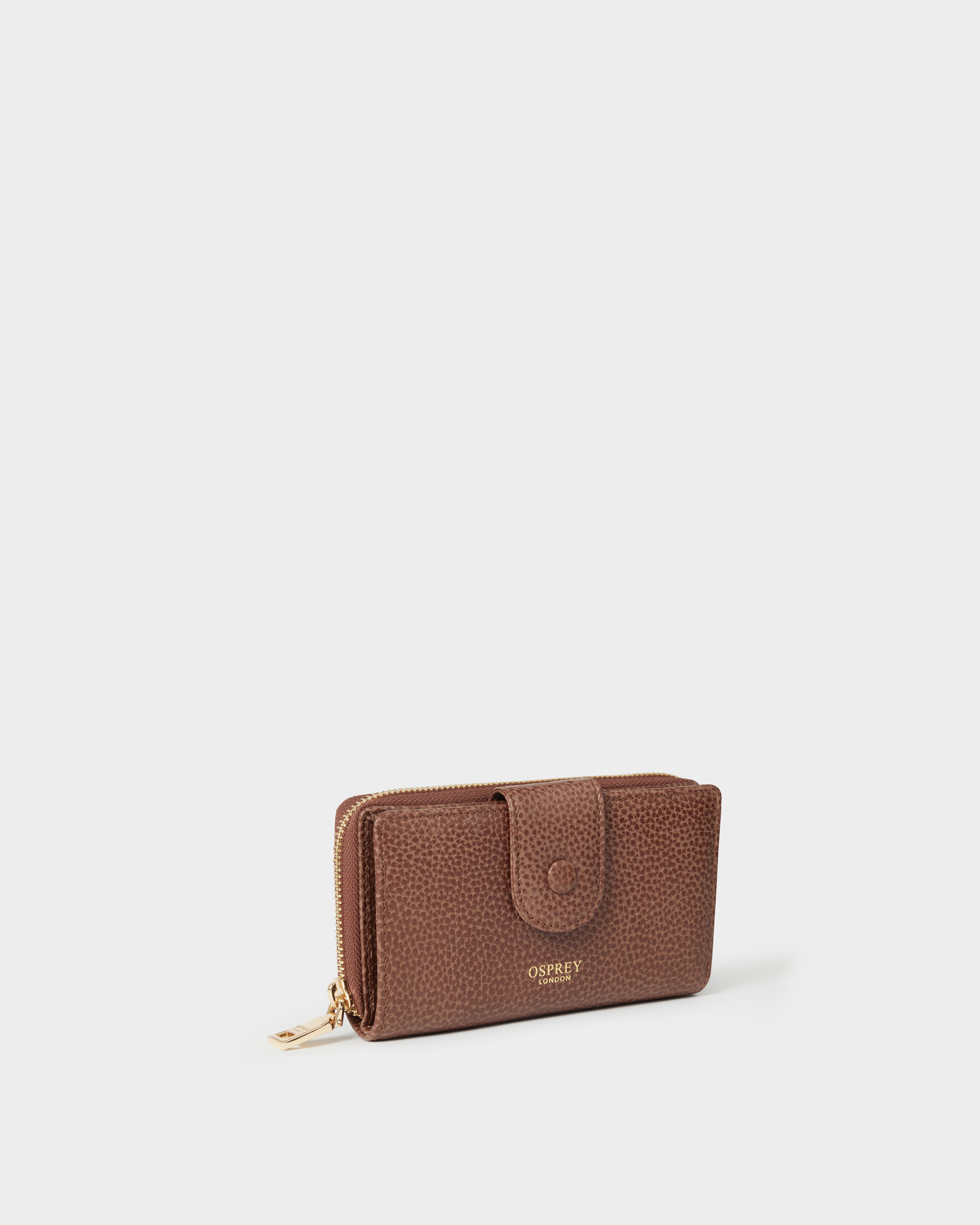 Image number 2 of The Core Medium Leather Popper Matinee Purse in Tan