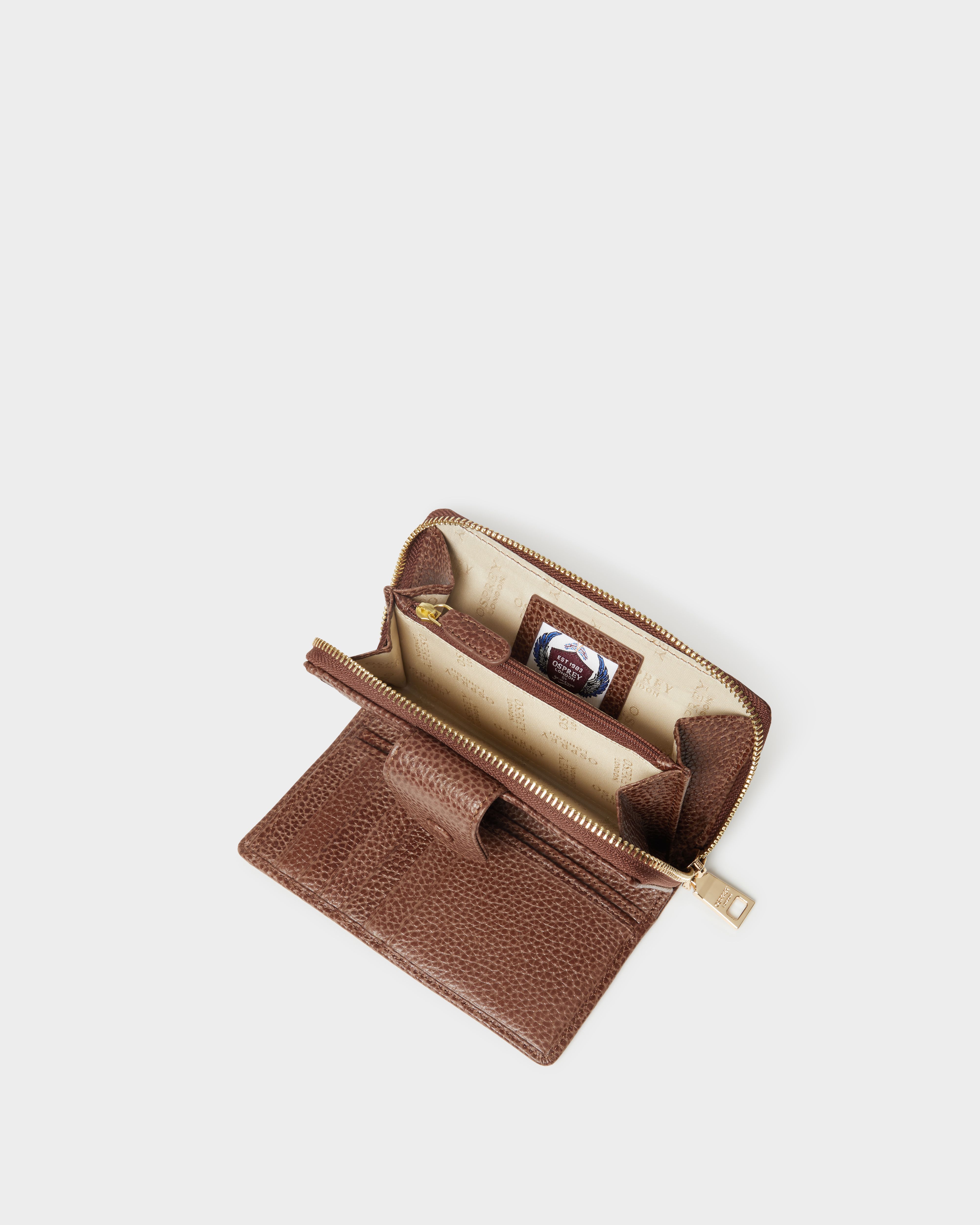 Image number 3 of The Core Medium Leather Popper Matinee Purse in Tan