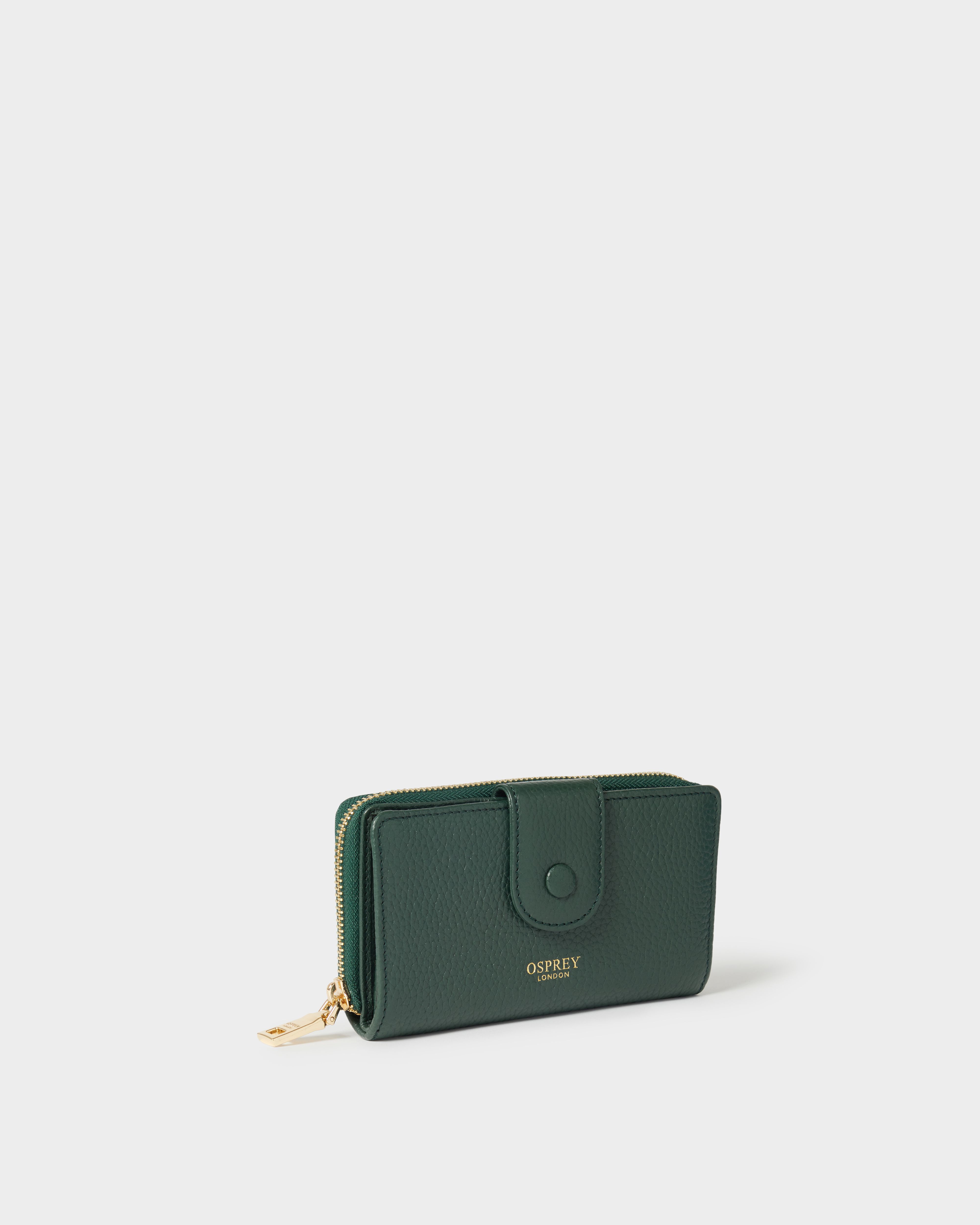 Image number 2 of The Core Medium Leather Popper Matinee Purse in Forest