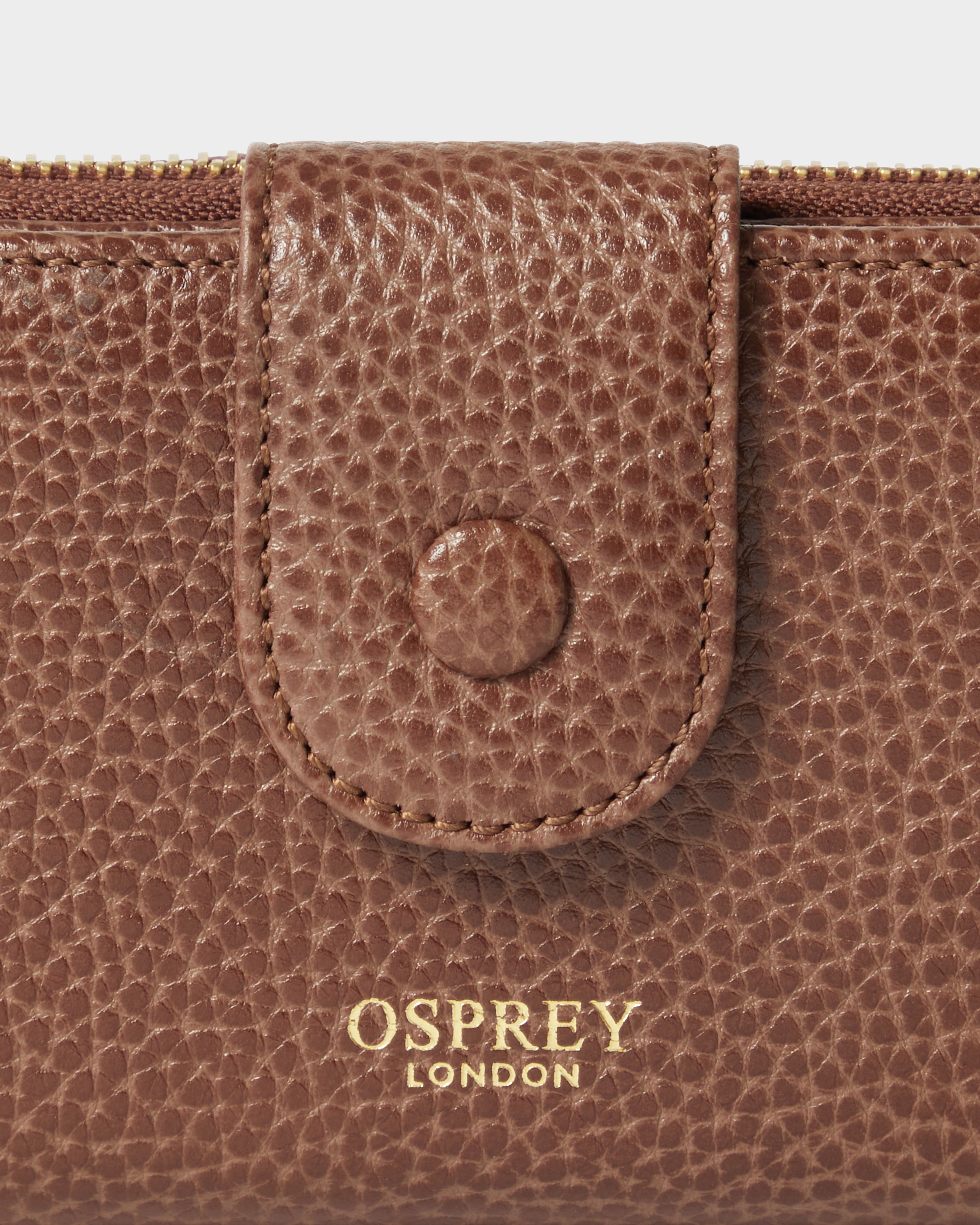 Image number 5 of The Core Medium Leather Popper Matinee Purse in Tan