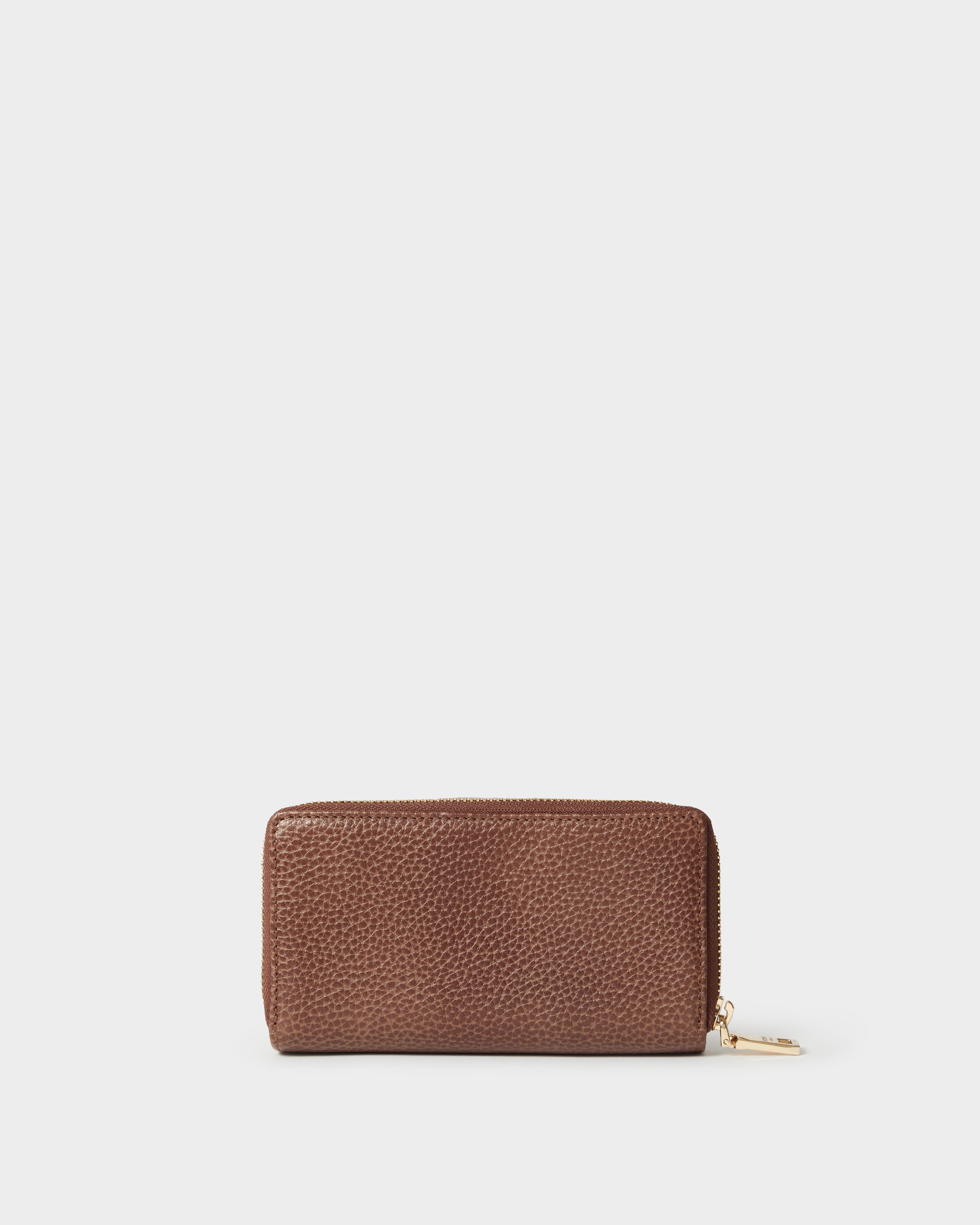 Image number 4 of The Core Medium Leather Popper Matinee Purse in Tan