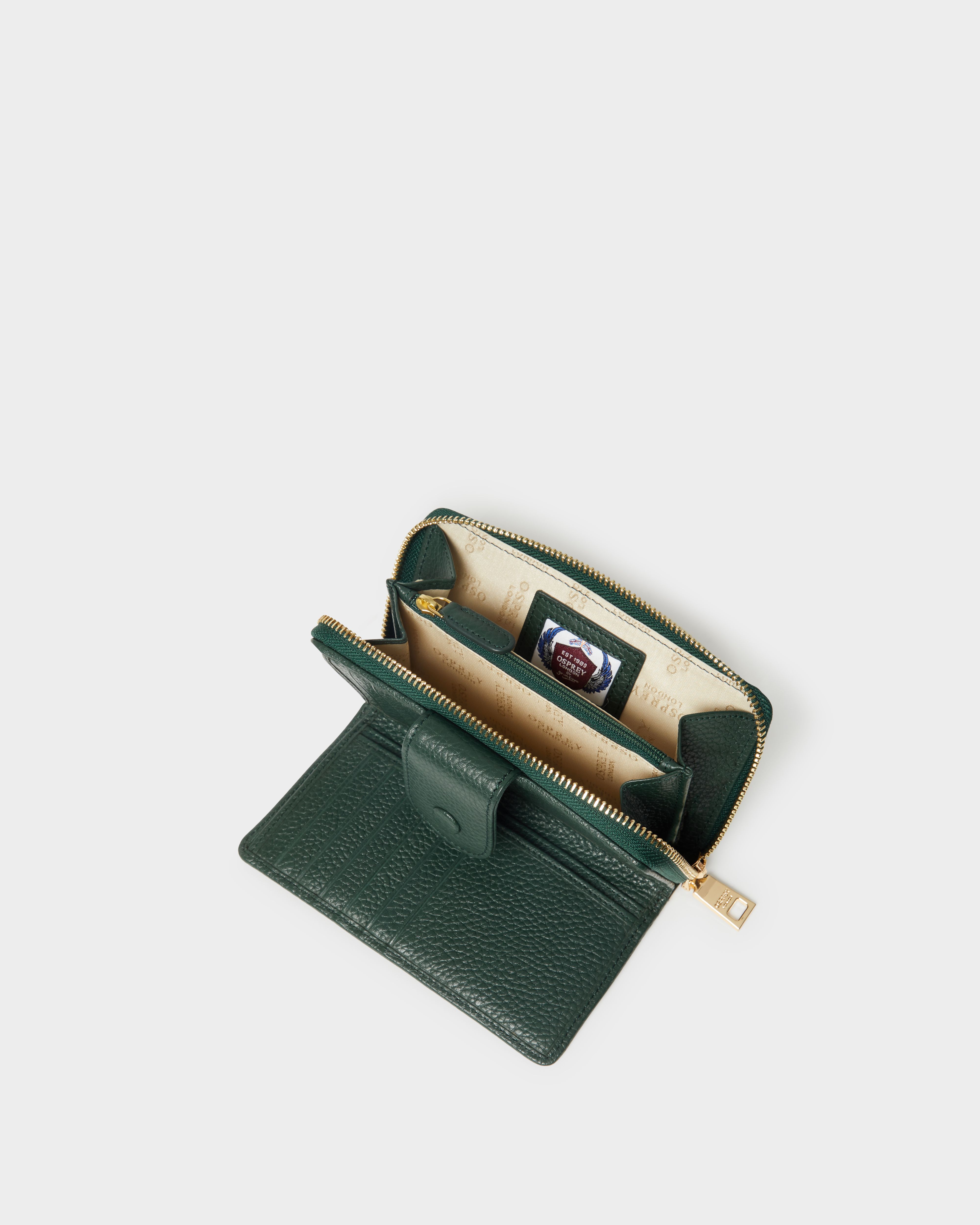 Image number 3 of The Core Medium Leather Popper Matinee Purse in Forest