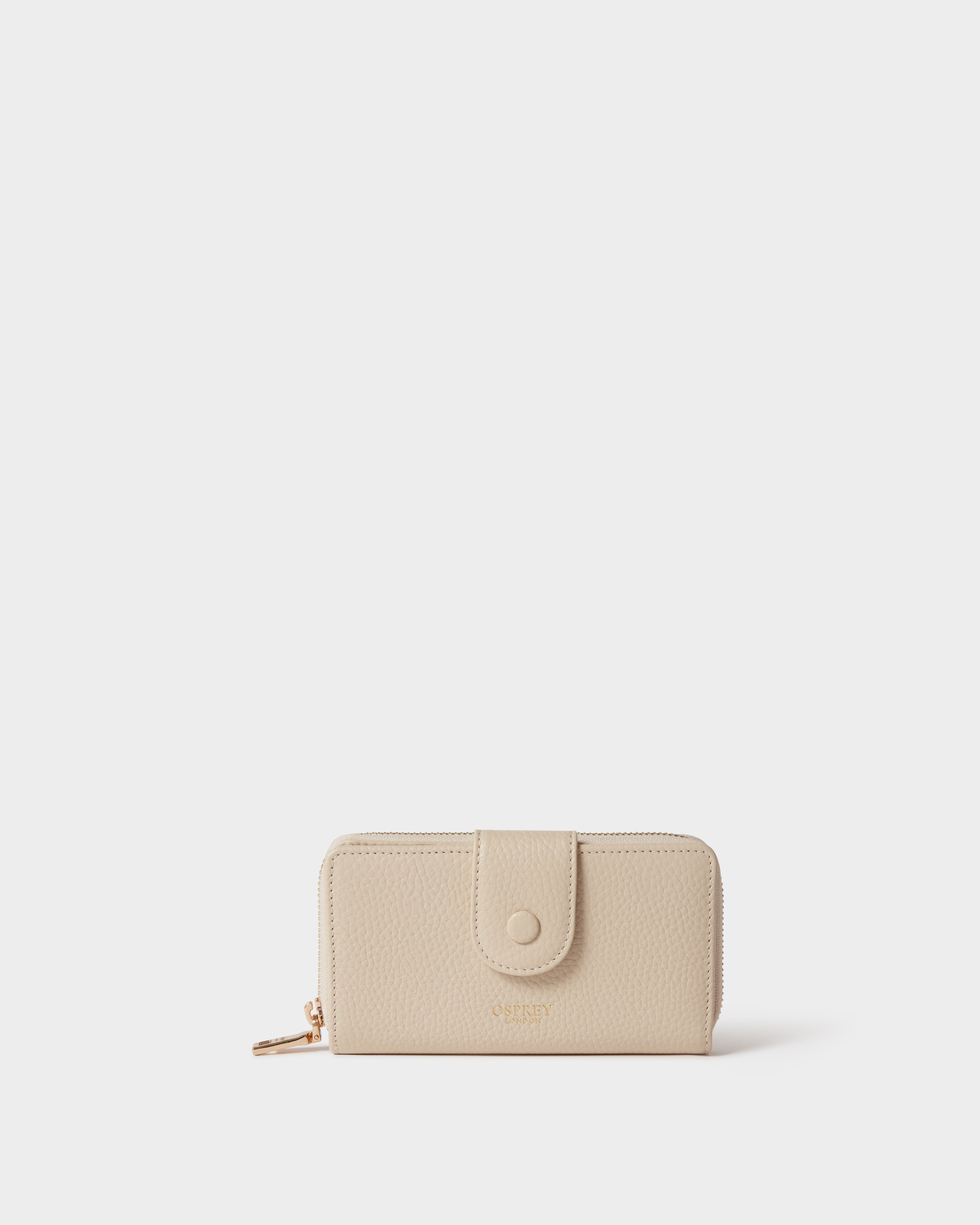 Image number 1 of The Core Medium Leather Popper Matinee Purse in Dove