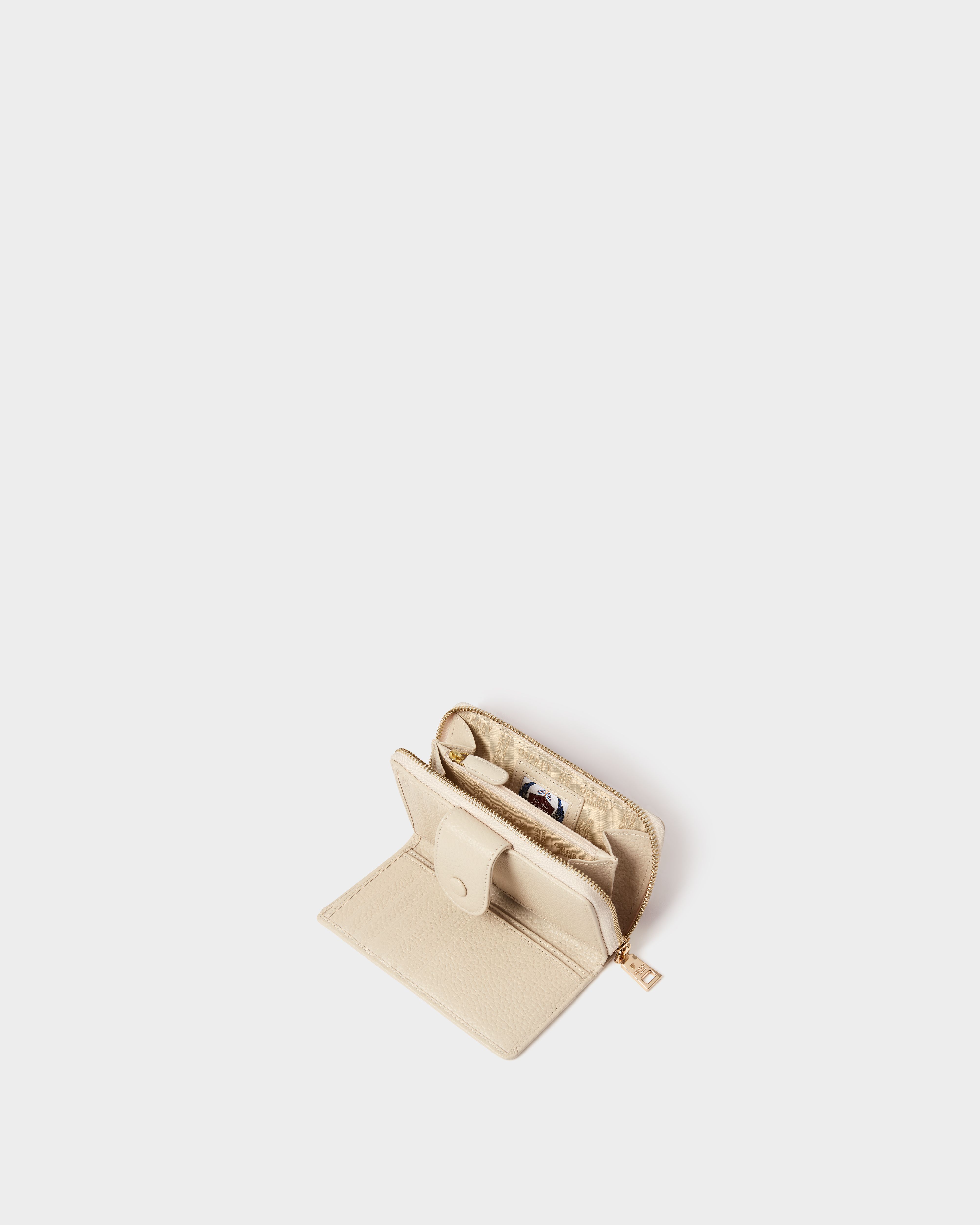 Image number 3 of The Core Medium Leather Popper Matinee Purse in Dove