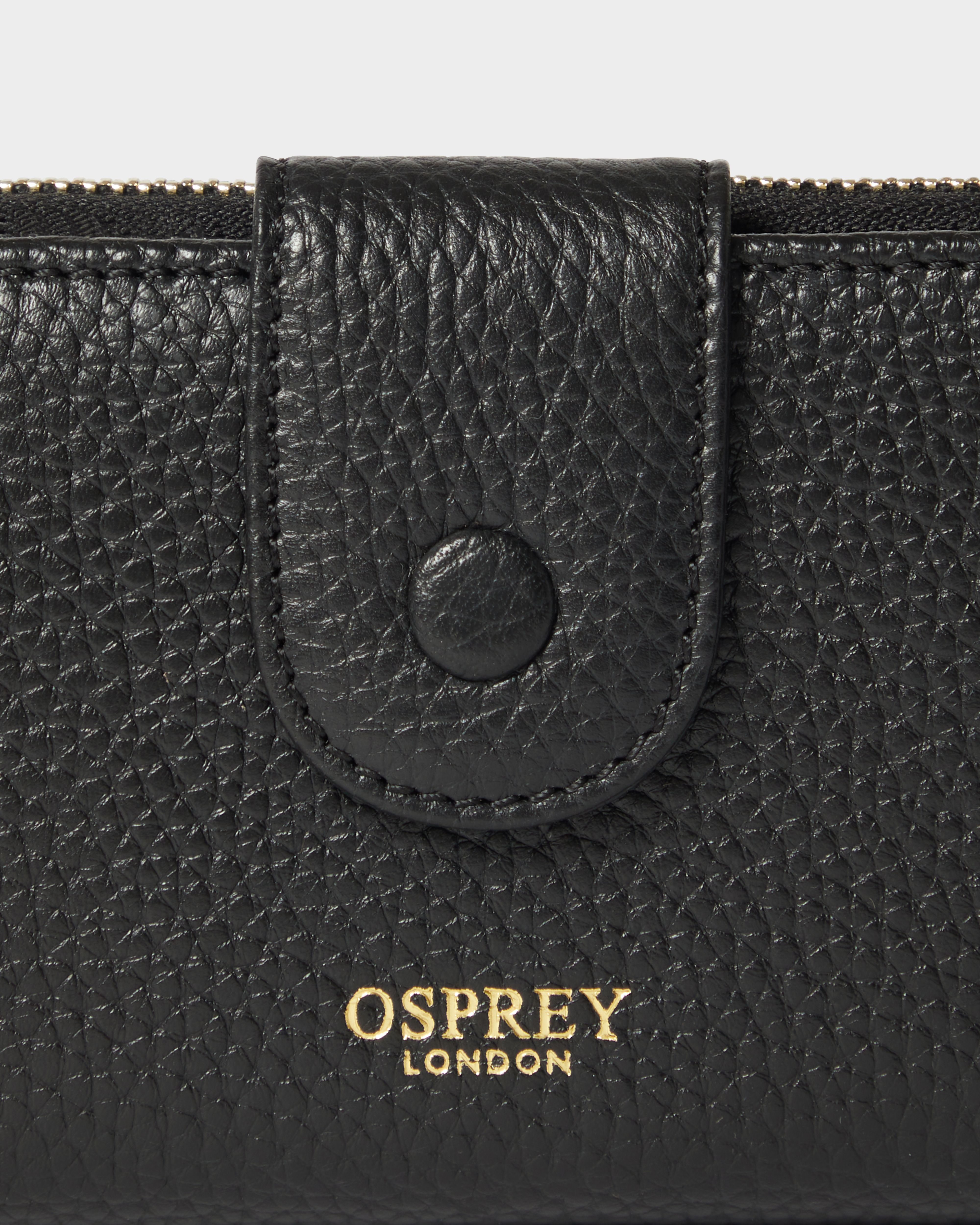 Image number 5 of The Core Medium Leather Popper Matinee Purse in Black