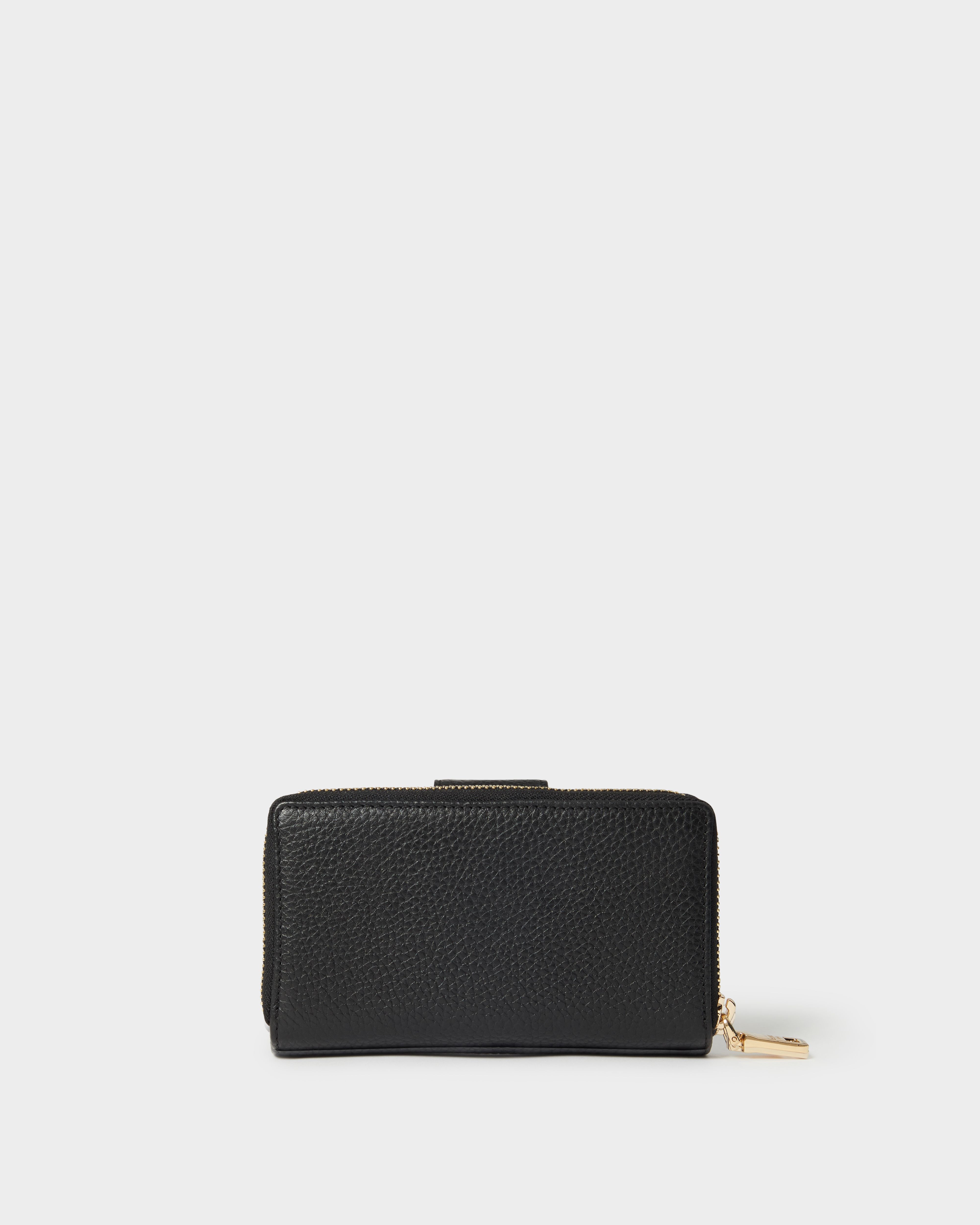 Image number 4 of The Core Medium Leather Popper Matinee Purse in Black