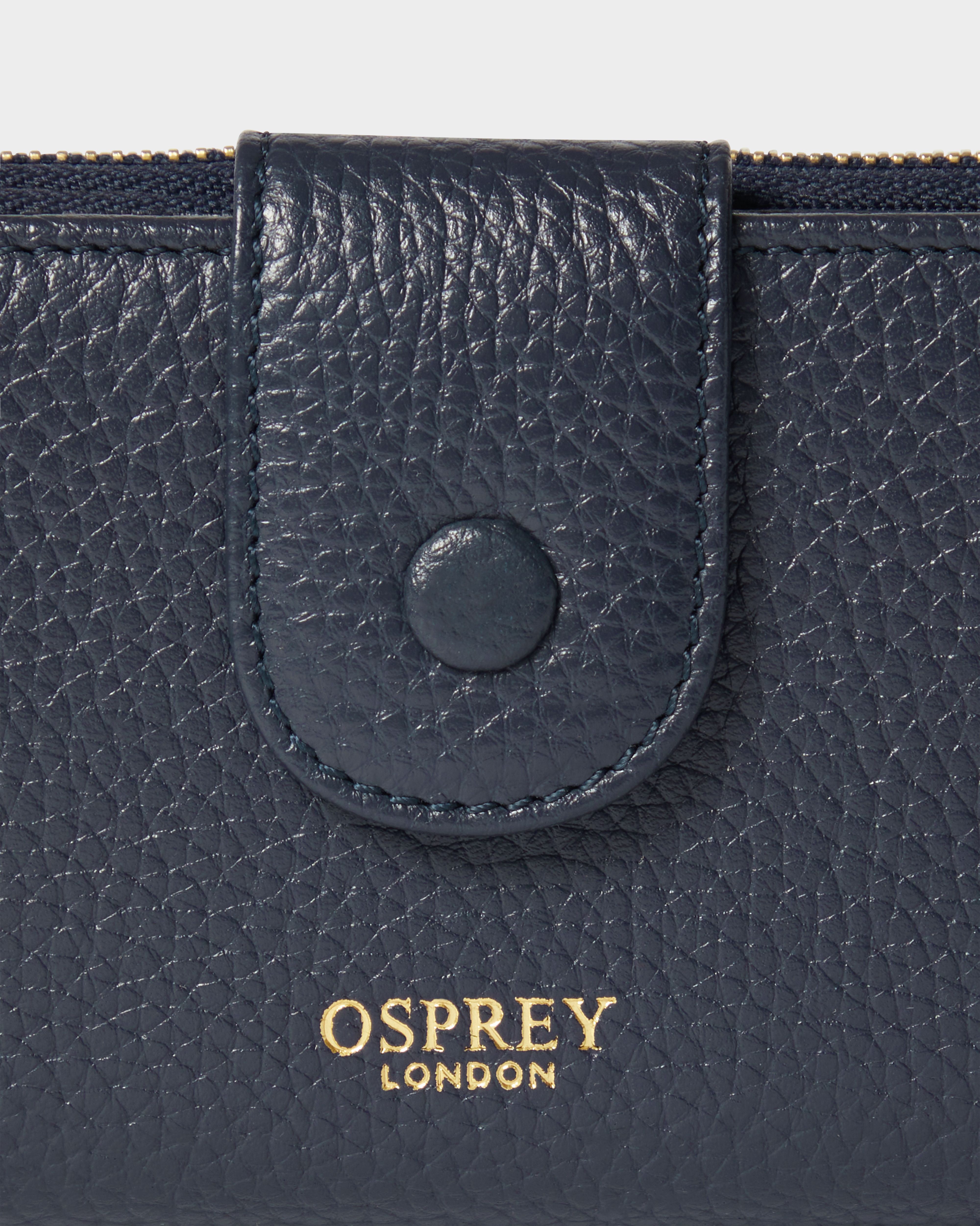 Image number 5 of The Core Medium Leather Popper Matinee Purse in Navy