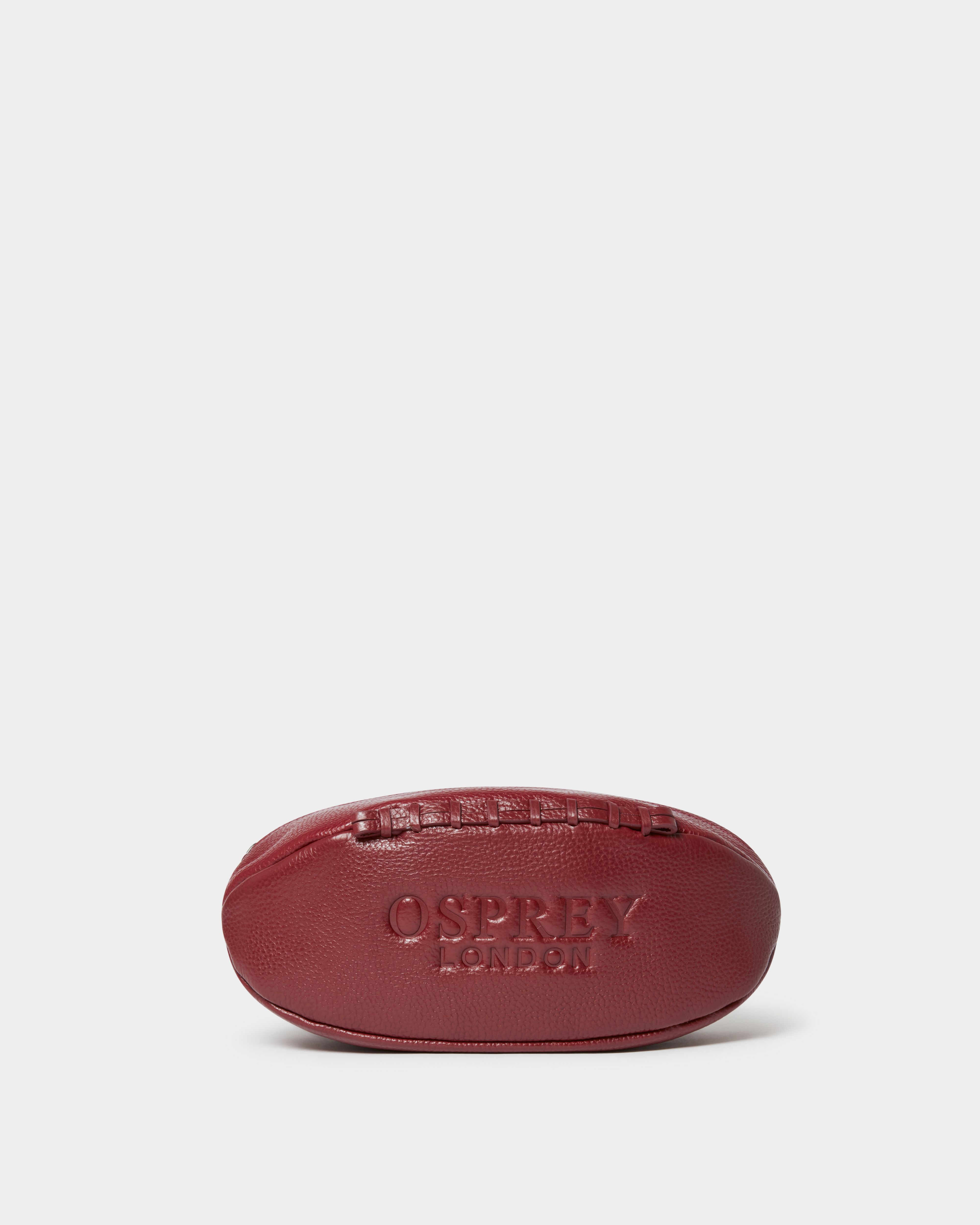 The Rugger Leather Washbag in Merlot