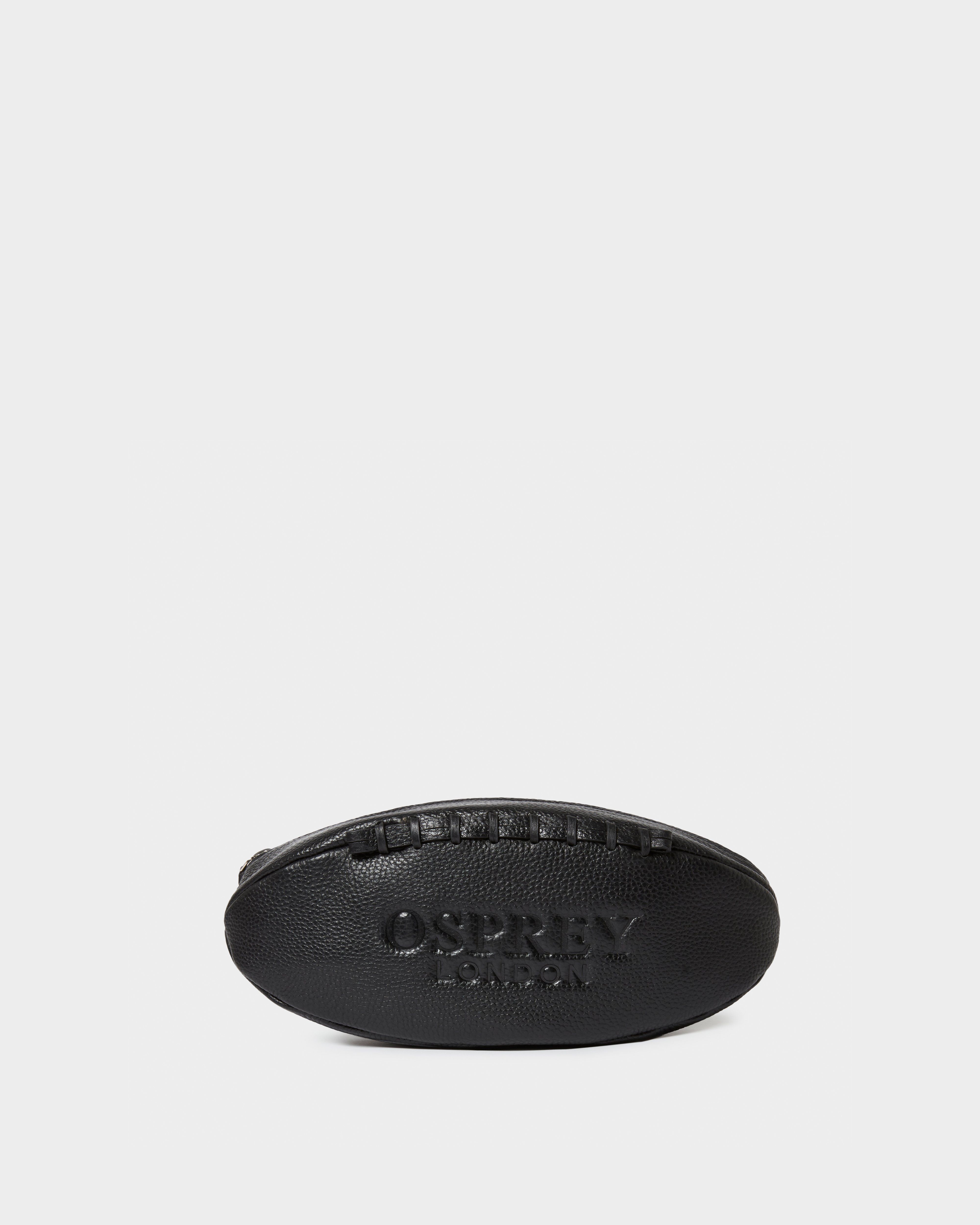 The Rugger Leather Washbag in Black