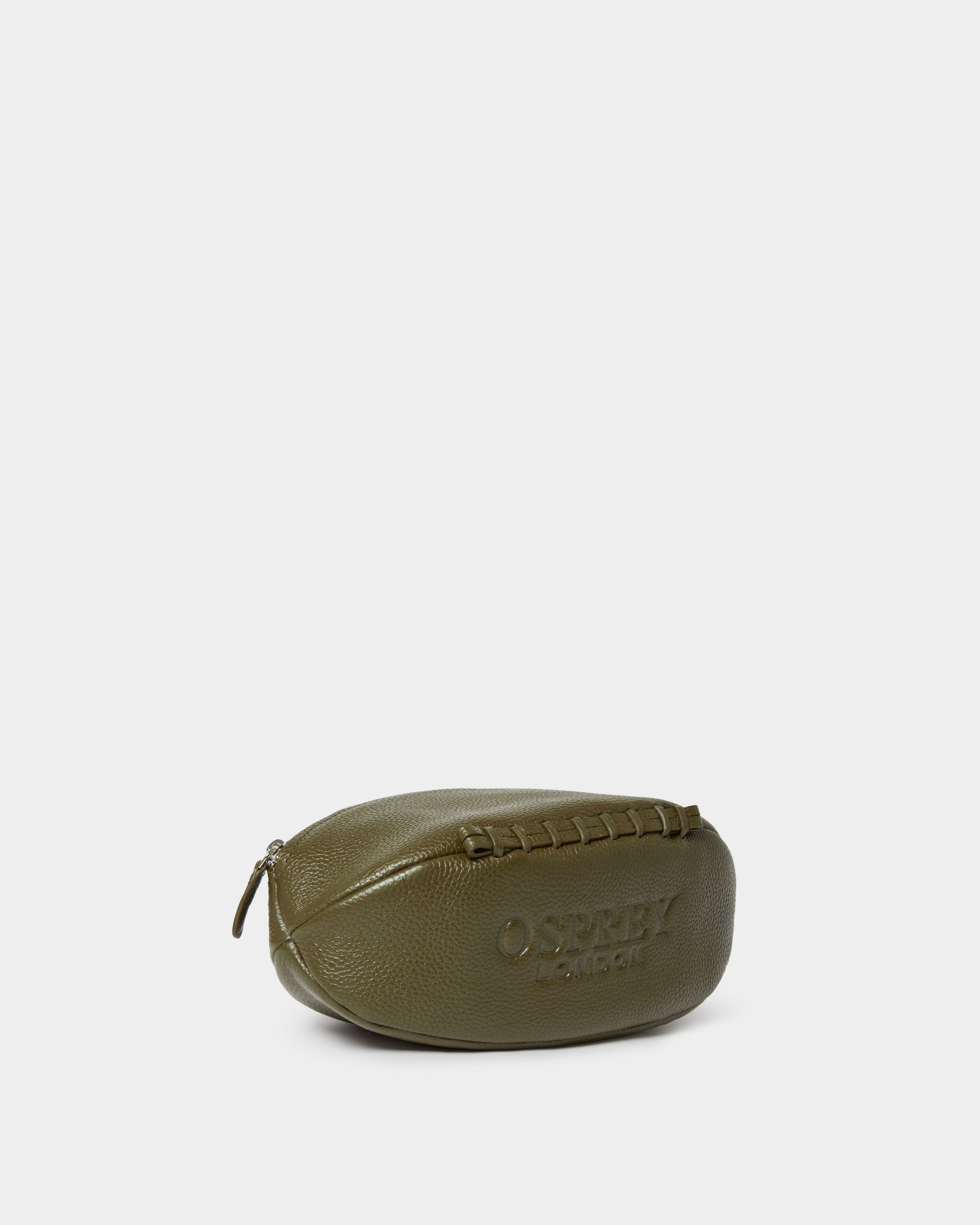 Image number 2 of The Rugger Leather Washbag in Olive
