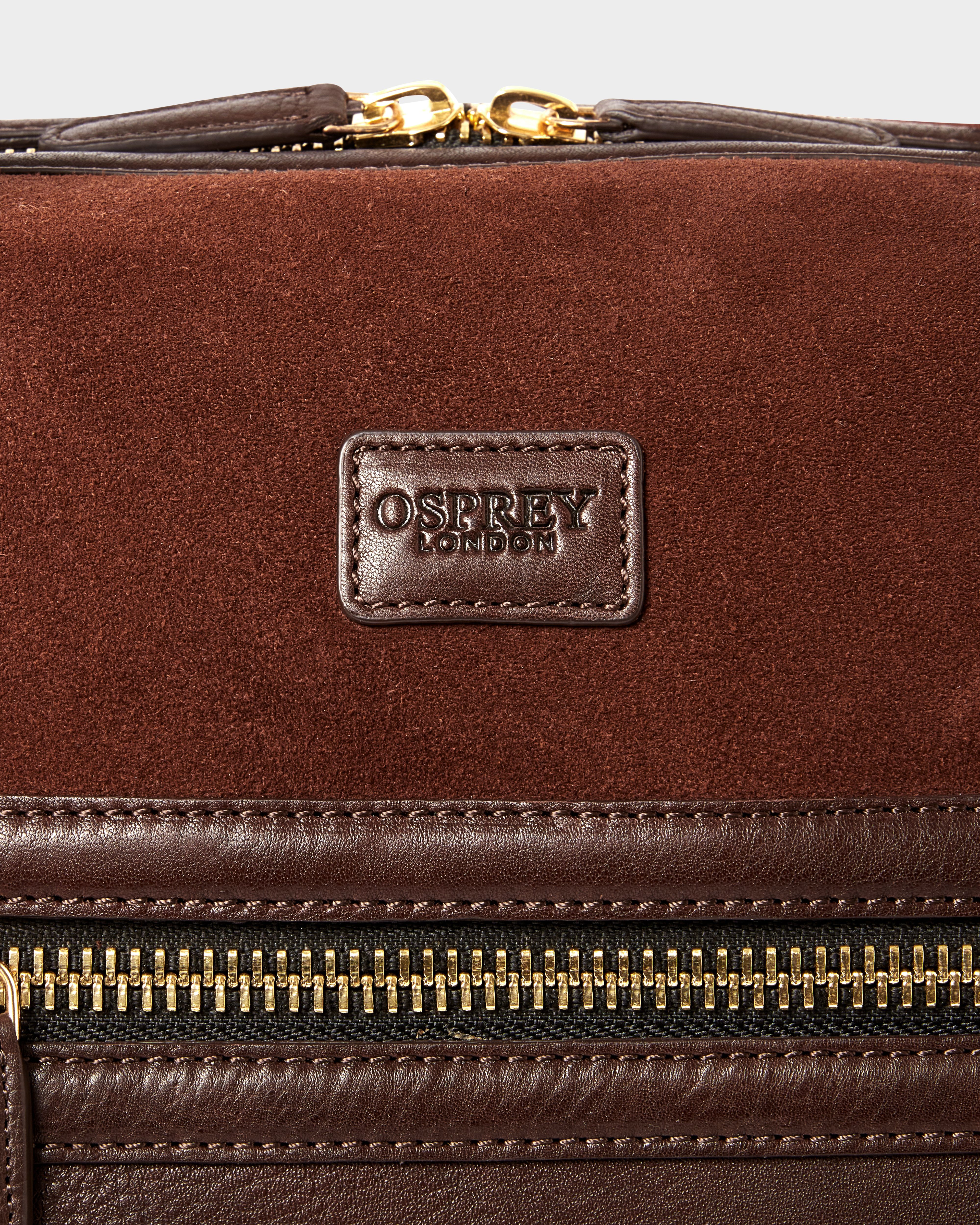 Image number 7 of The Mocha Suede Holdall in Bitter Chocolate