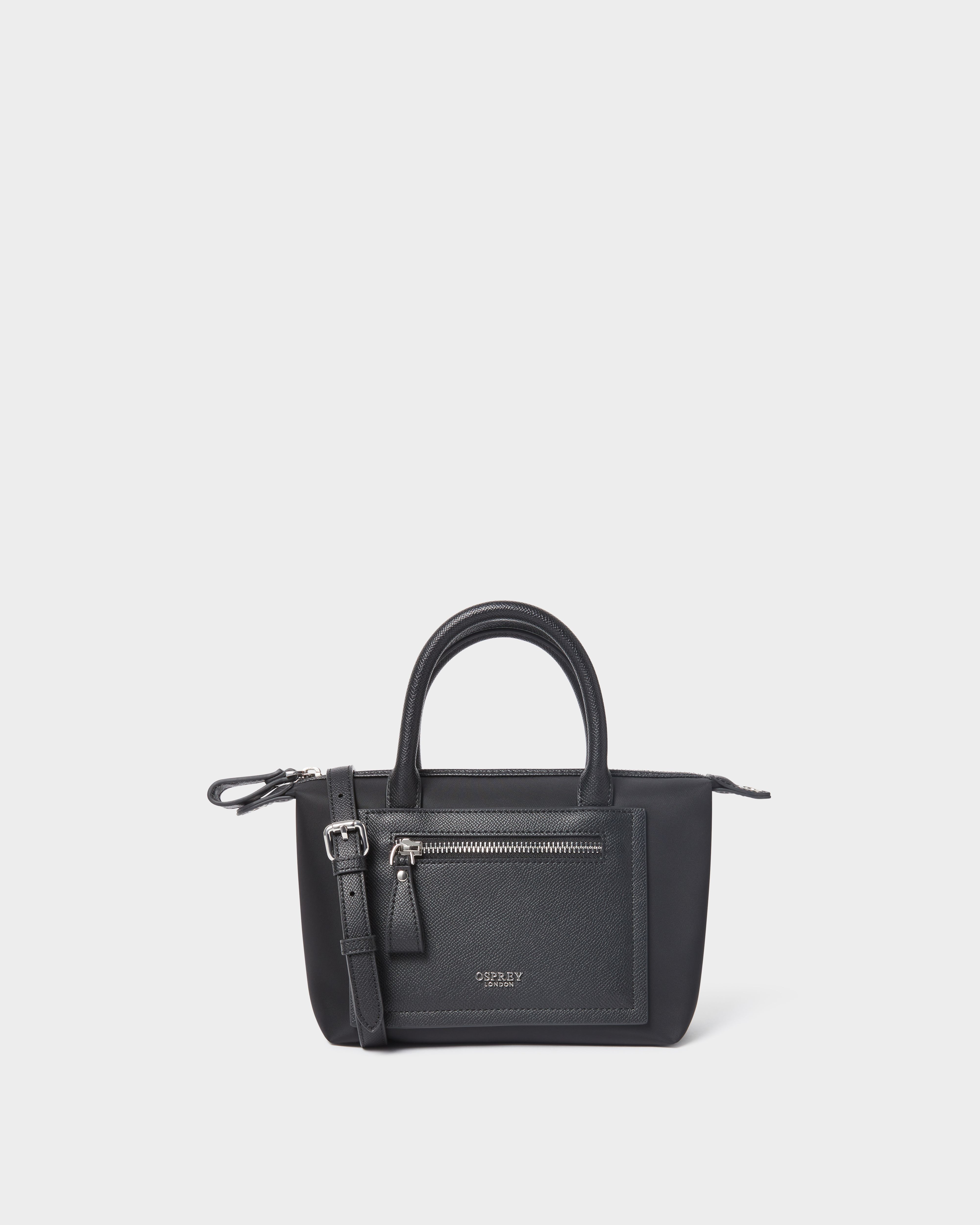 The Mini Linear Tote in Black