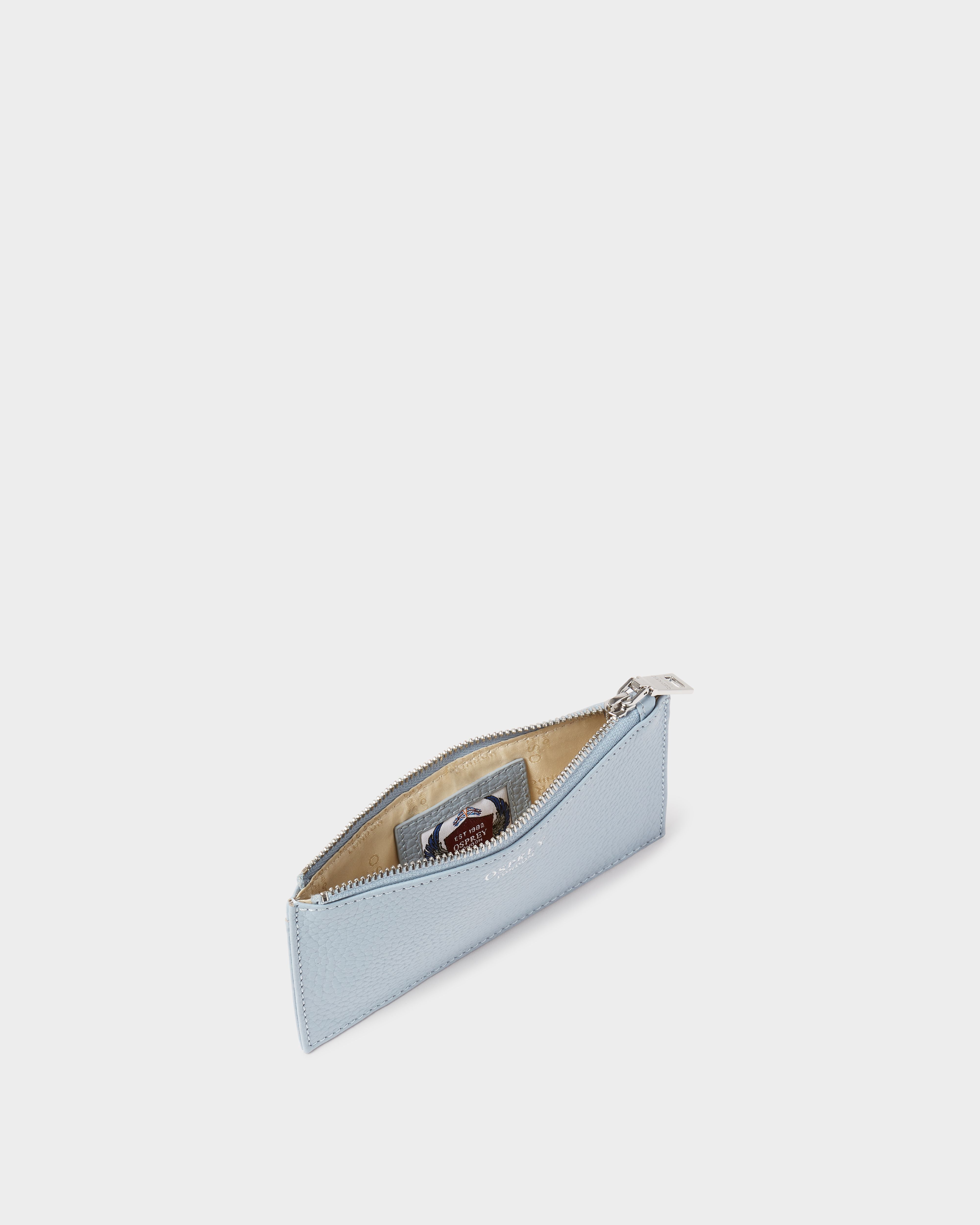 Image number 3 of The Core Small Leather Card Pouch in Ice