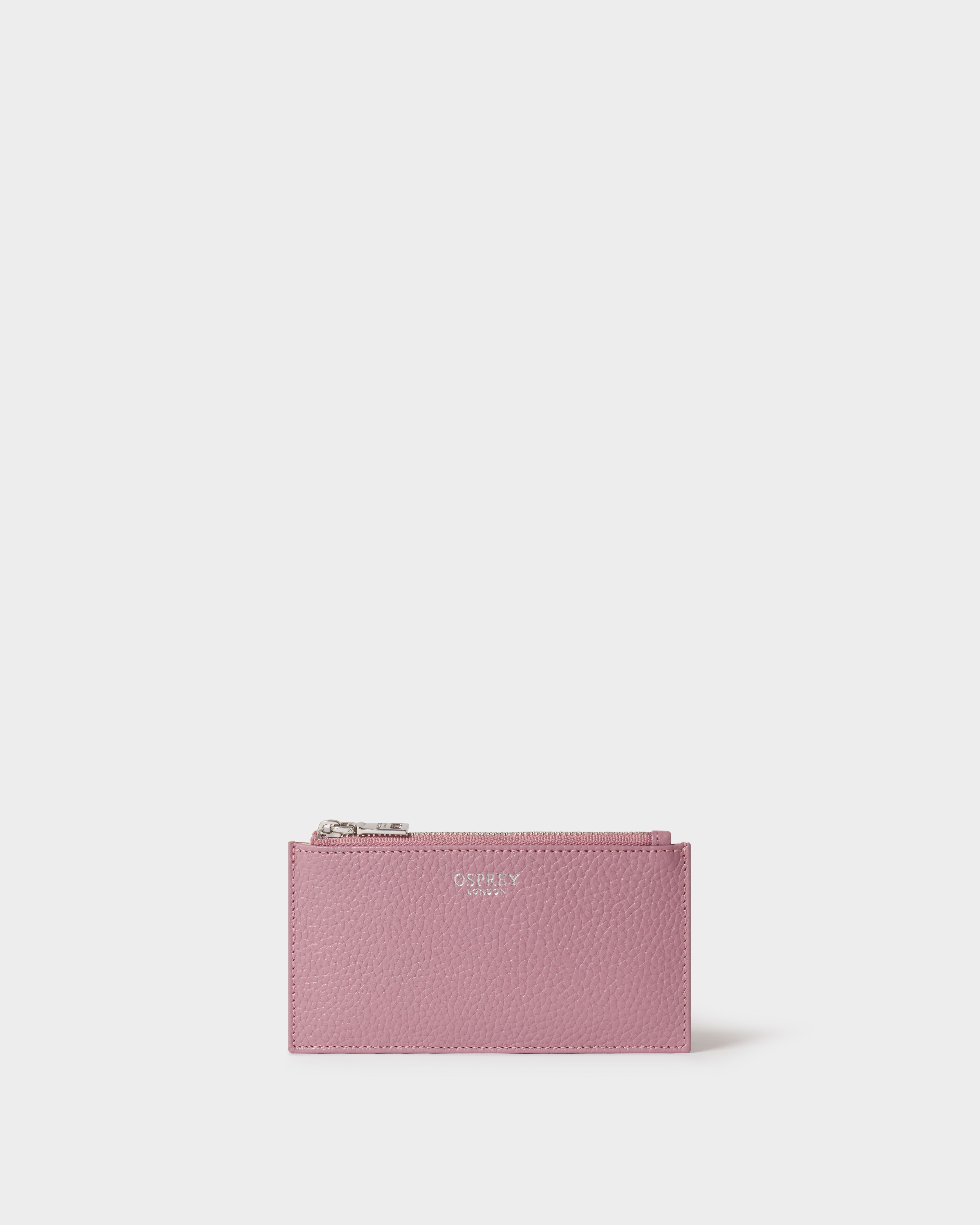 Image number 1 of The Core Small Leather Card Pouch in Heather