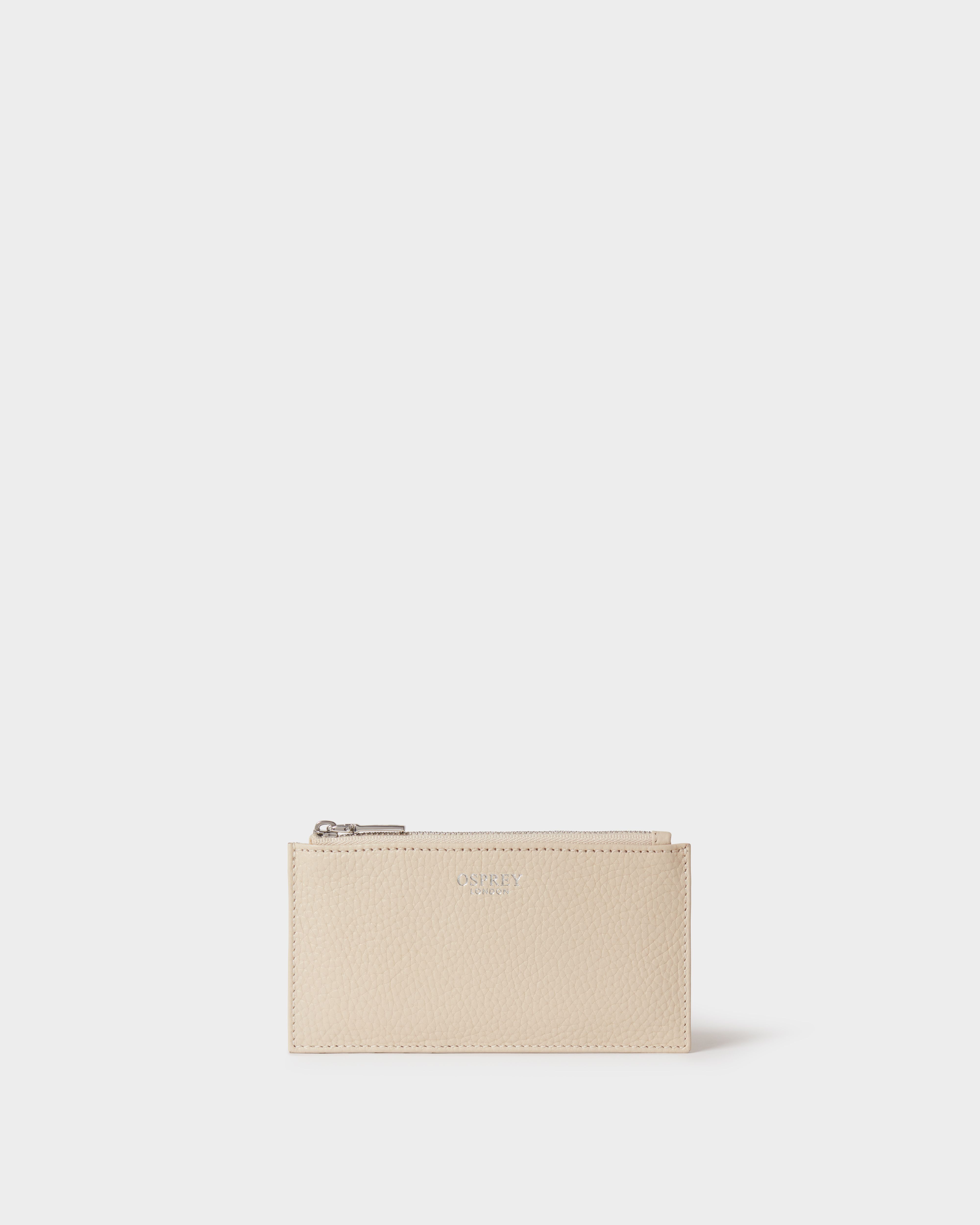 The Core Small Leather Card Pouch in Dove