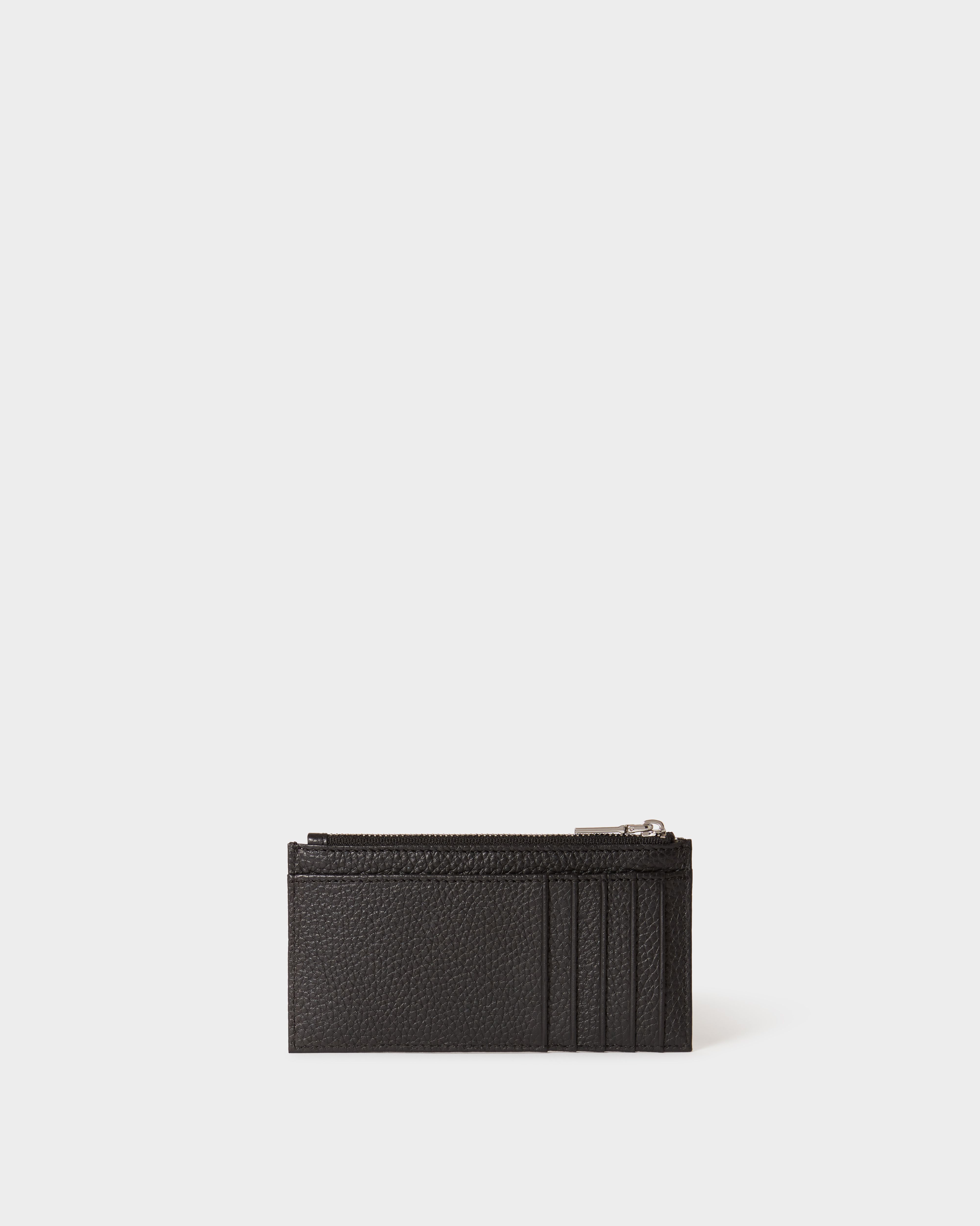 Image number 4 of The Core Small Leather Card Pouch in Black