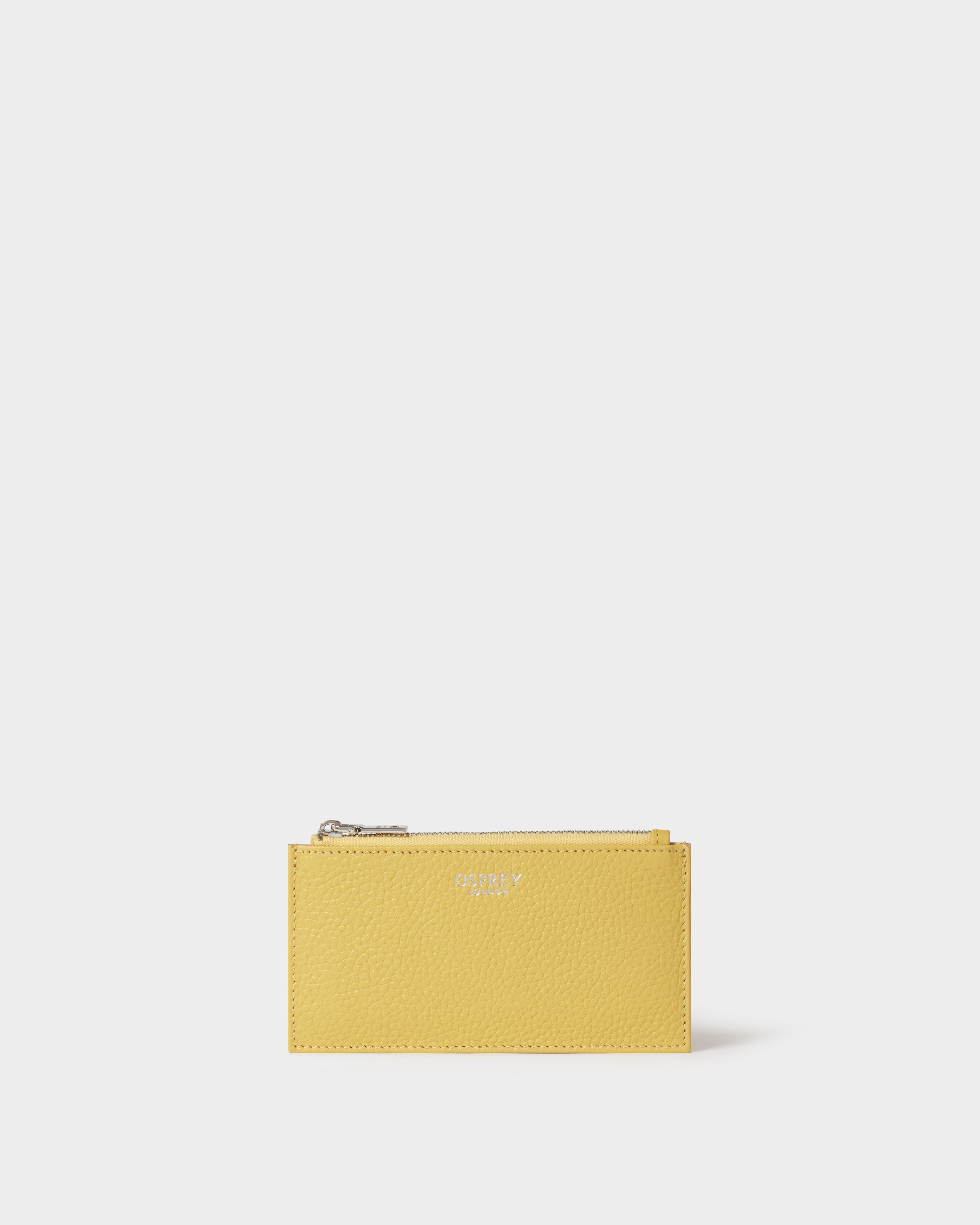 The Core Small Leather Card Pouch in Pollen