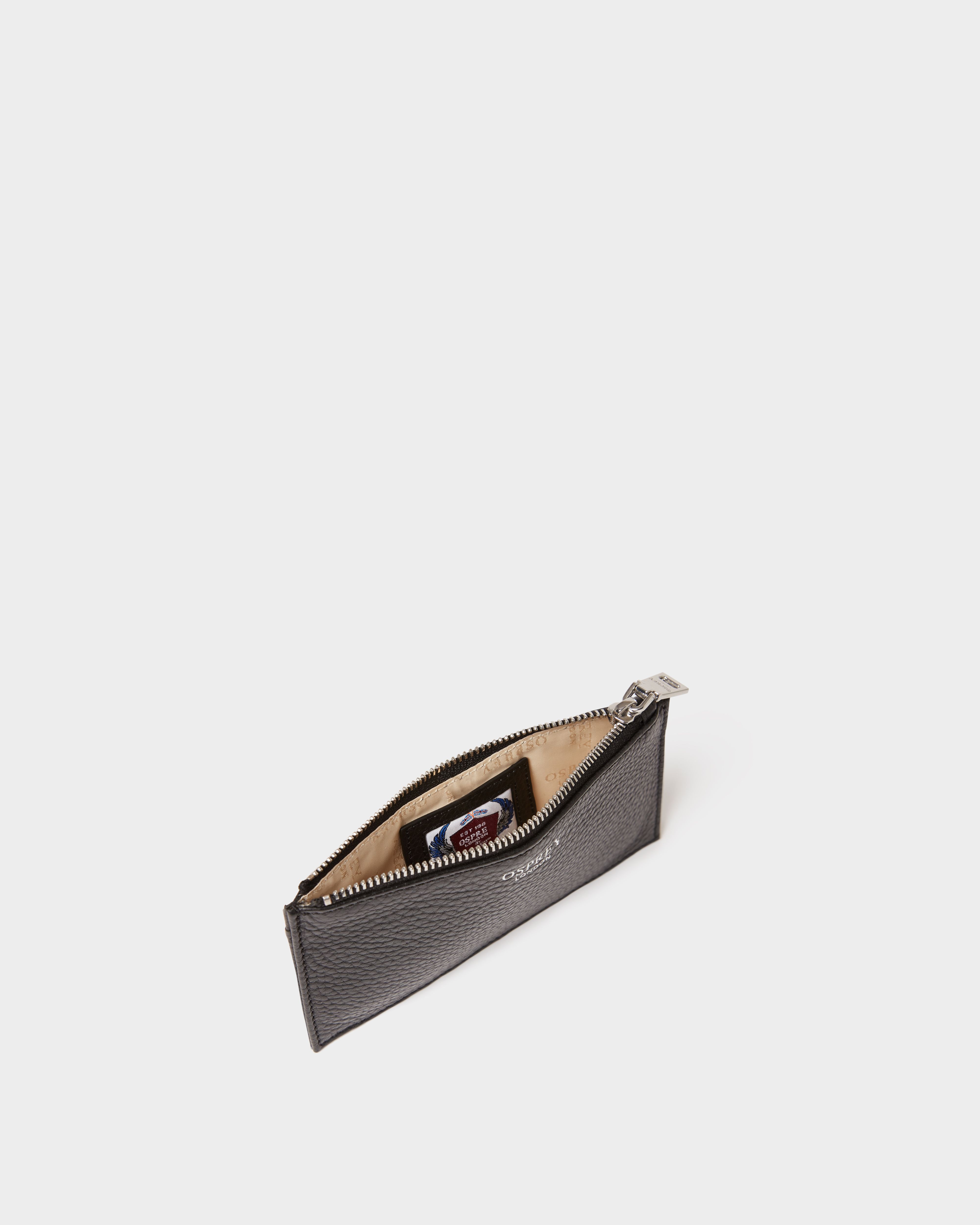 Image number 3 of The Core Small Leather Card Pouch in Black