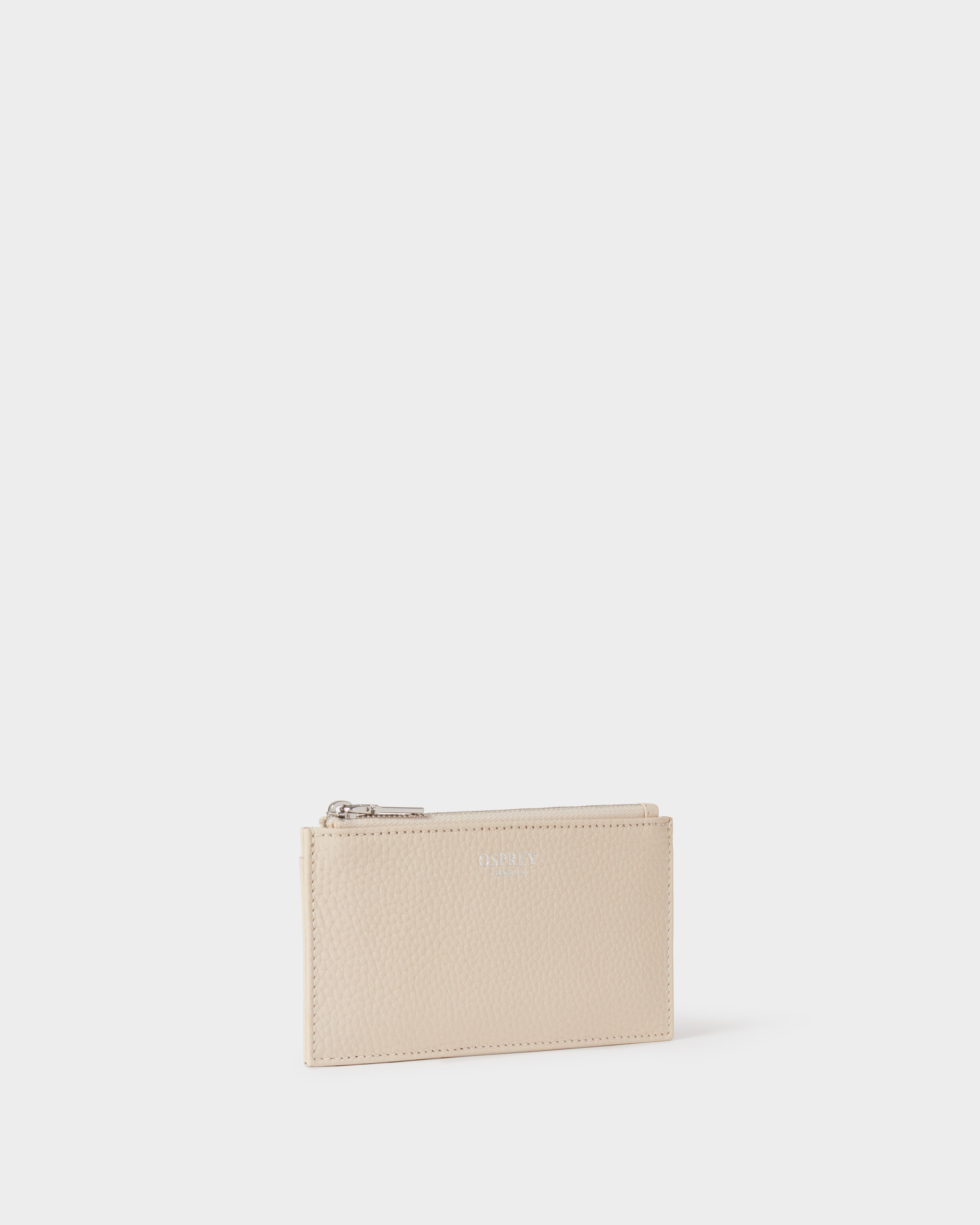 The Core Small Leather Card Pouch in Dove
