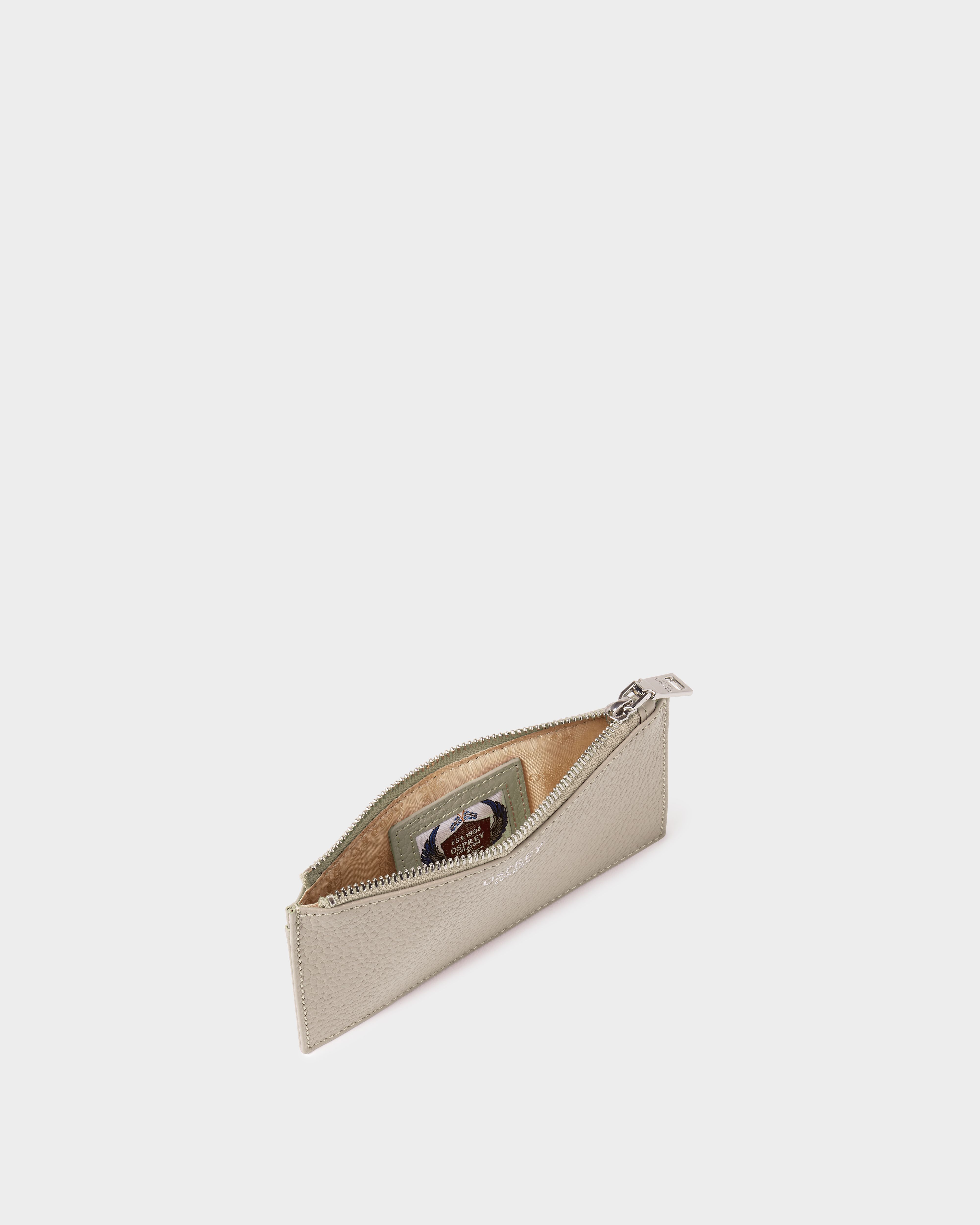 Image number 3 of The Core Small Leather Card Pouch in Taupe