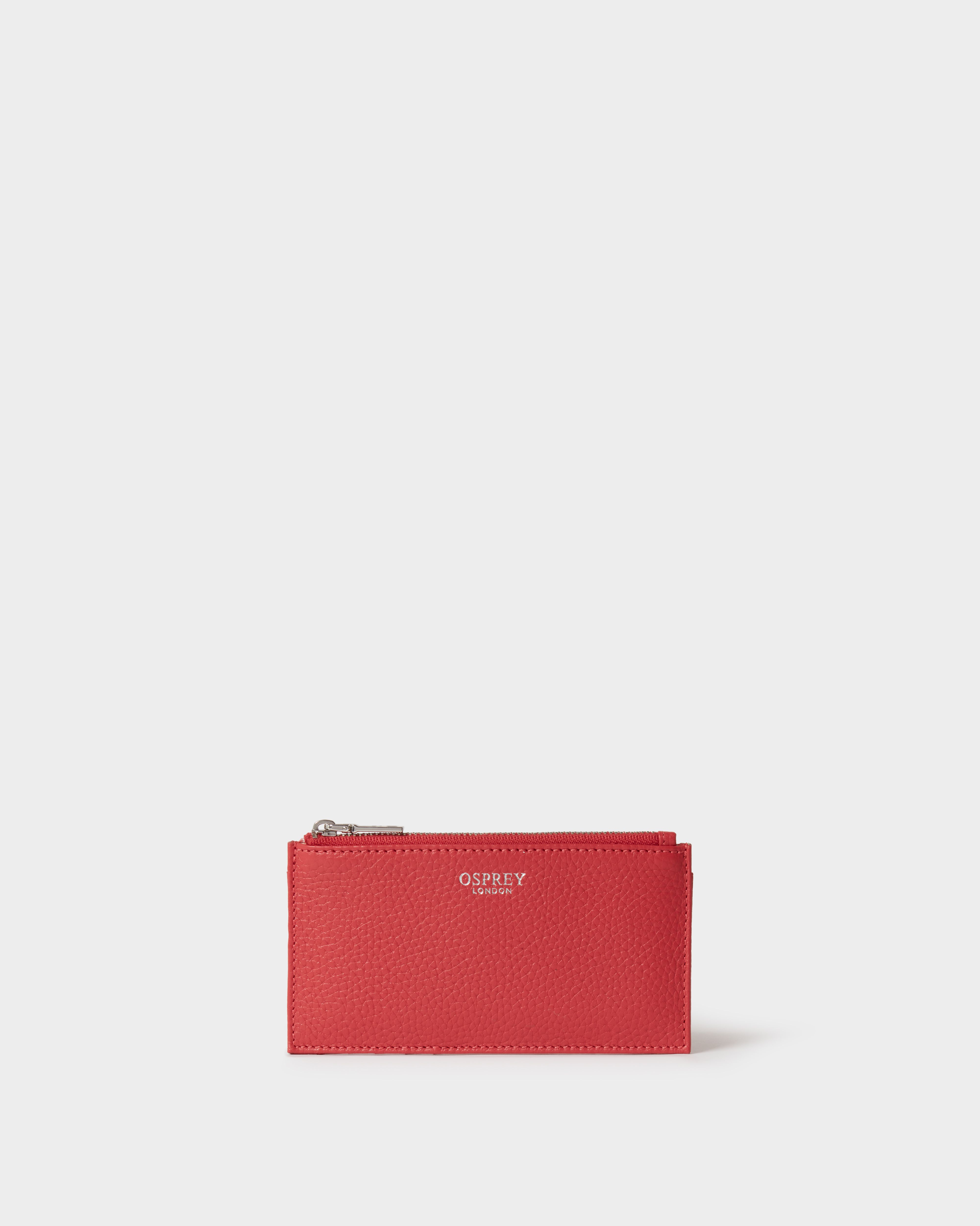 The Core Small Leather Card Pouch in Rosewood