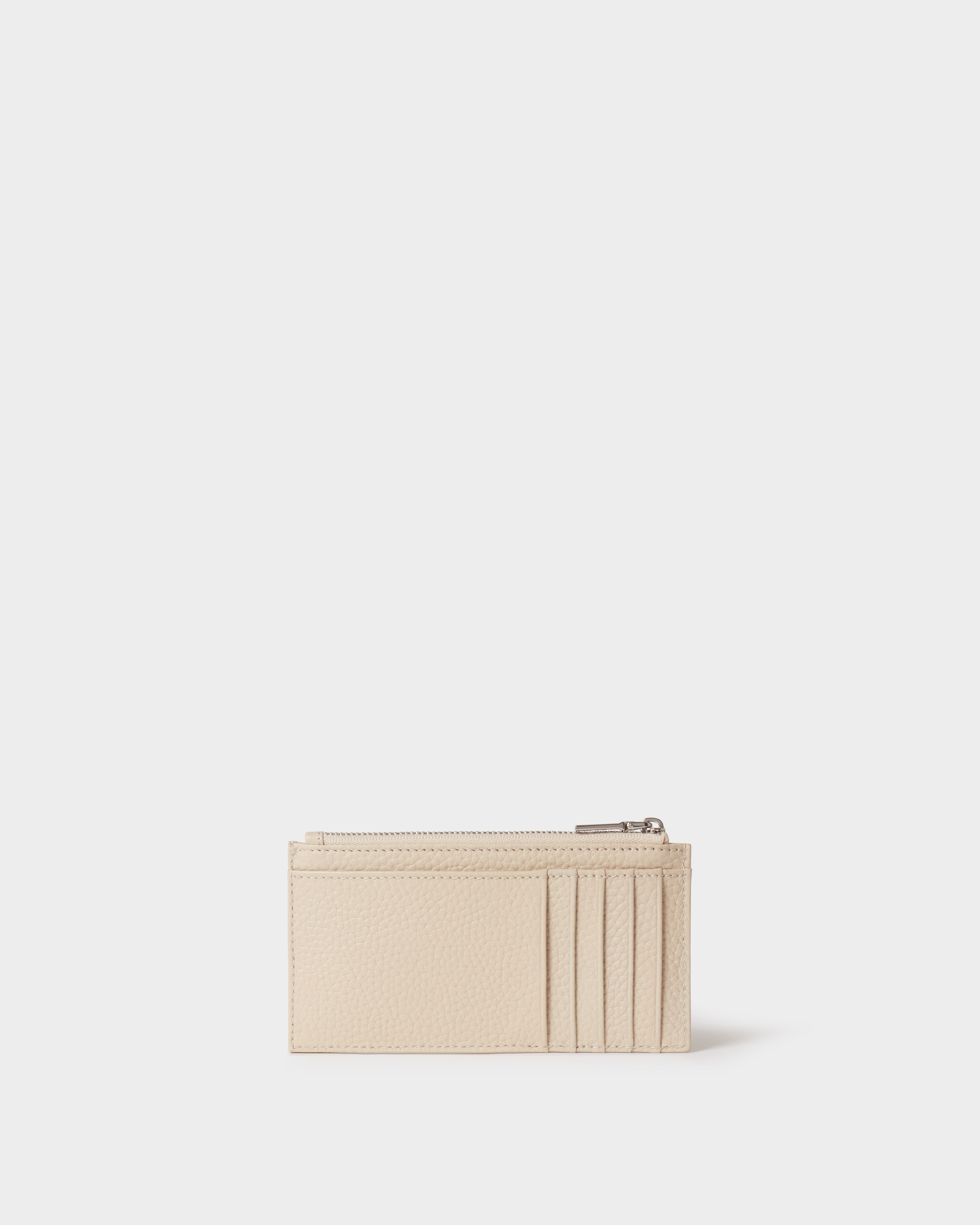 Image number 4 of The Core Small Leather Card Pouch in Dove