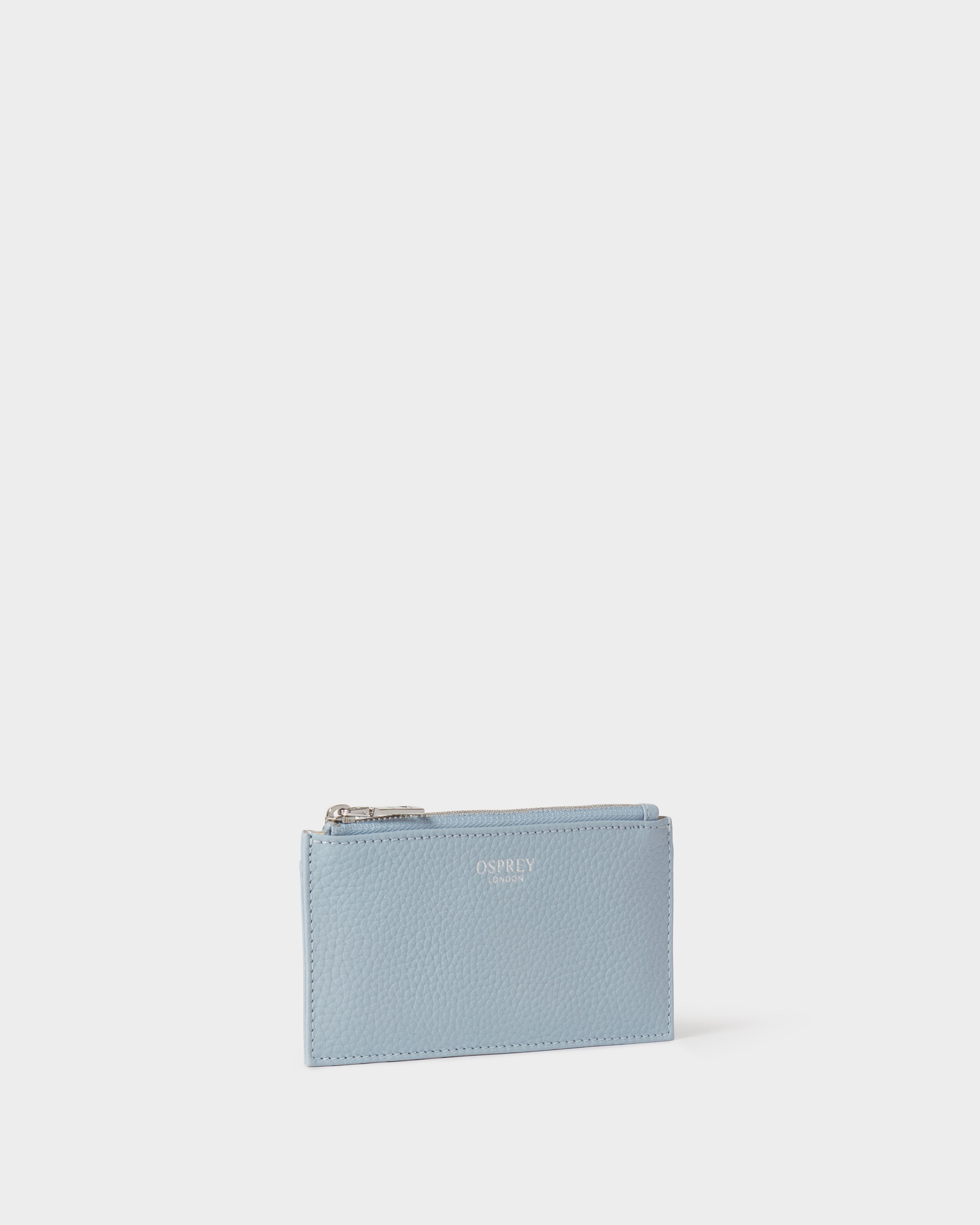 The Core Small Leather Card Pouch in Ice