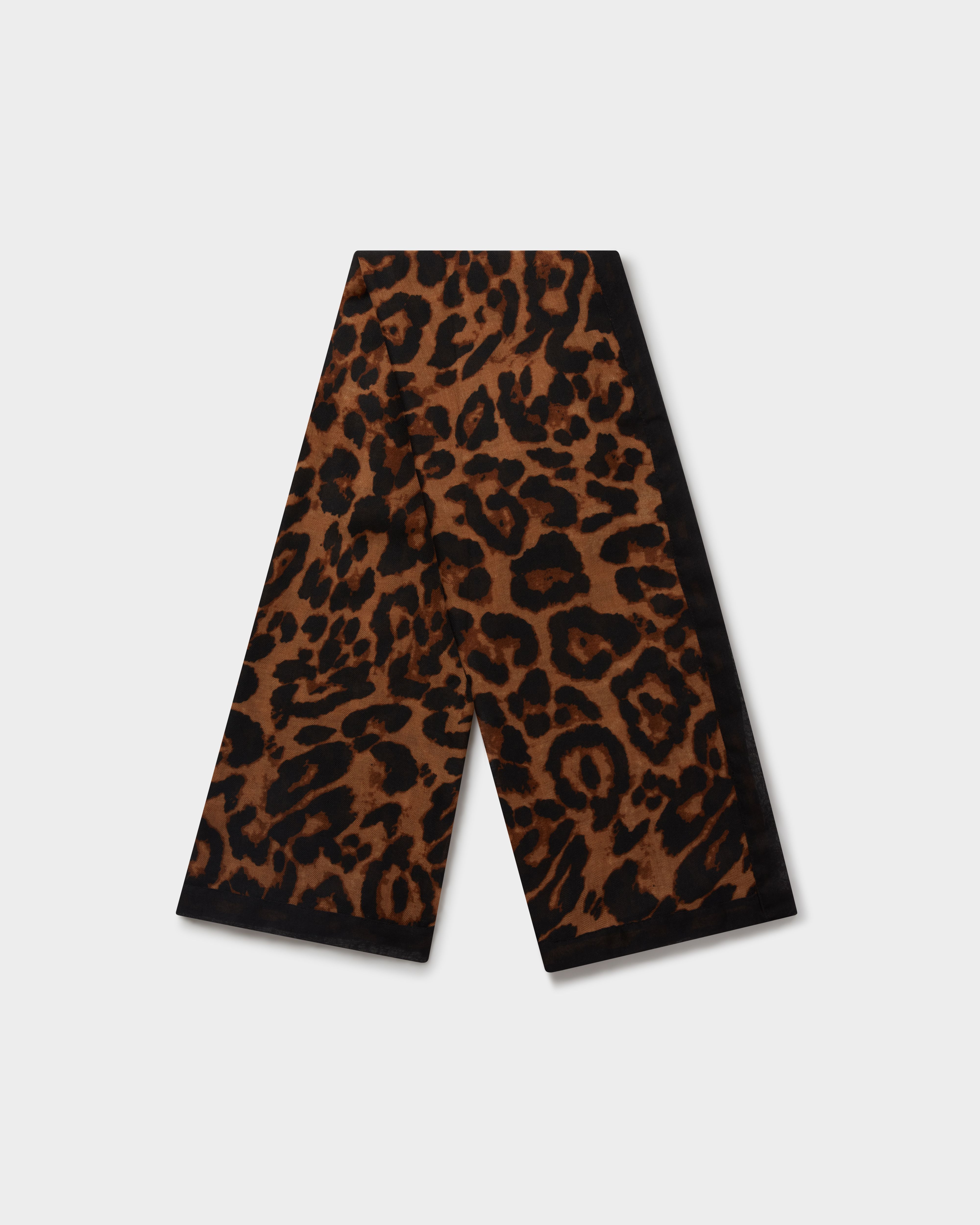 Image number 3 of The Big Cat Boxed Scarf in Black & Brown