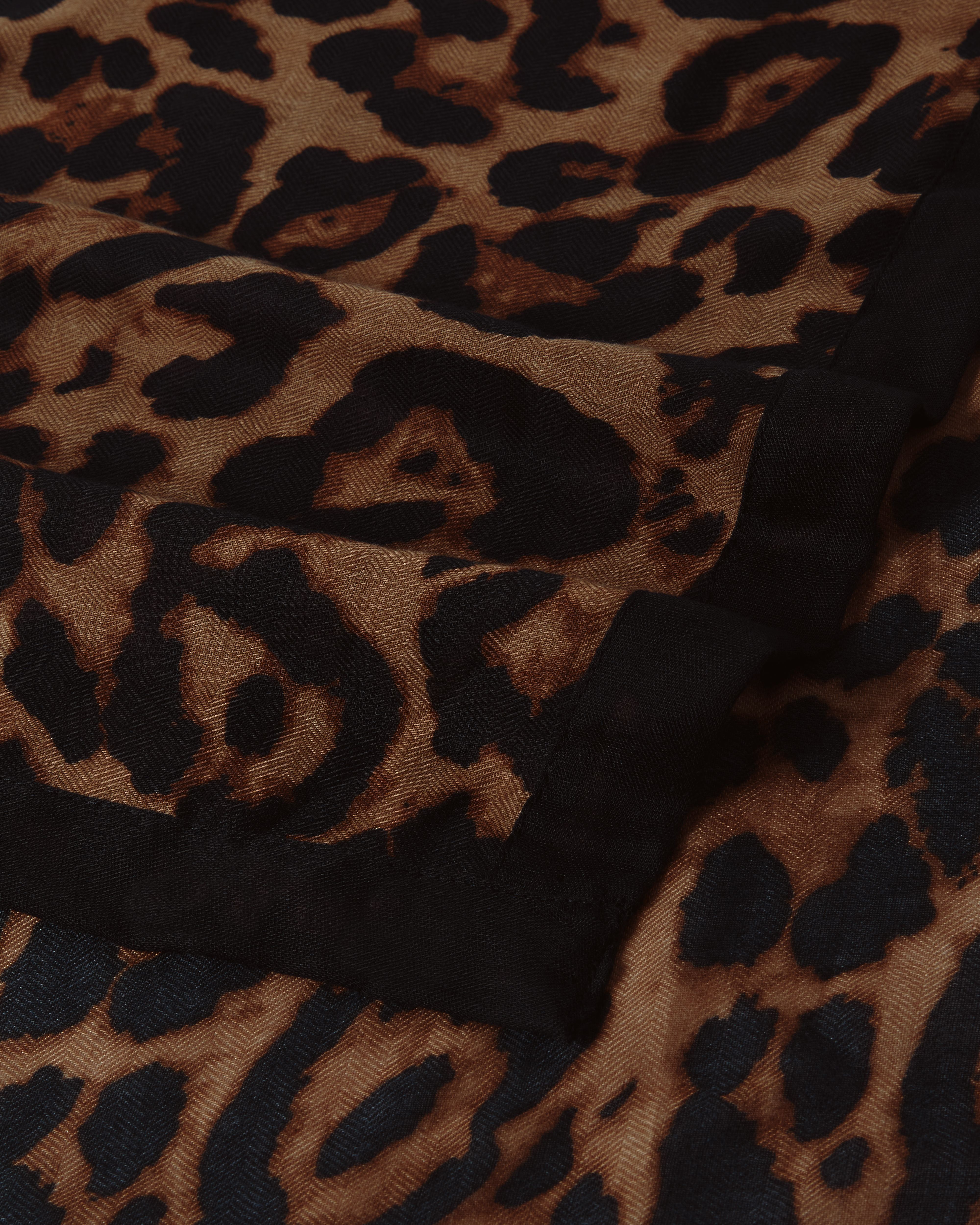 Image number 4 of The Big Cat Boxed Scarf in Black & Brown