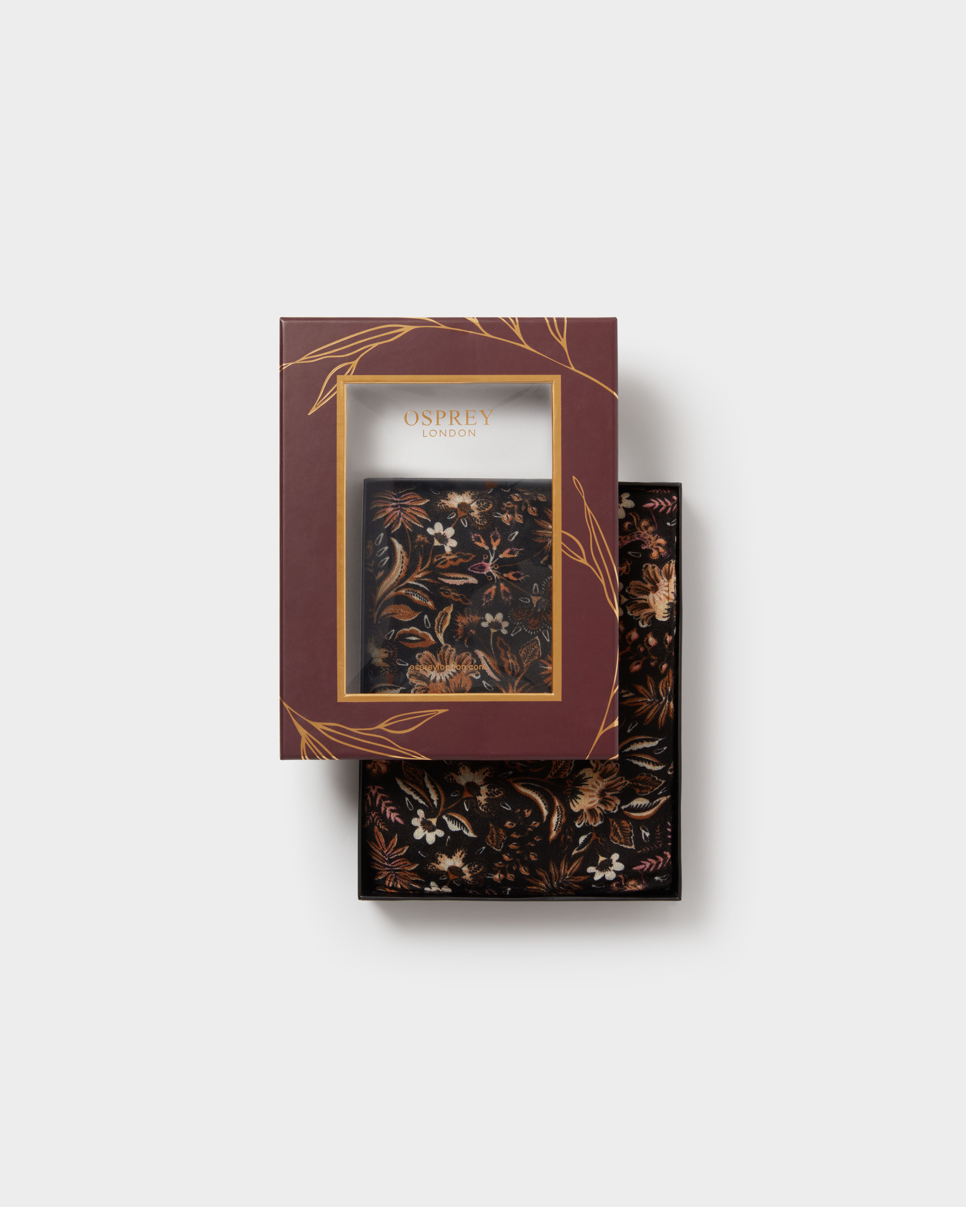 The Woodland Boxed Scarf in Floral