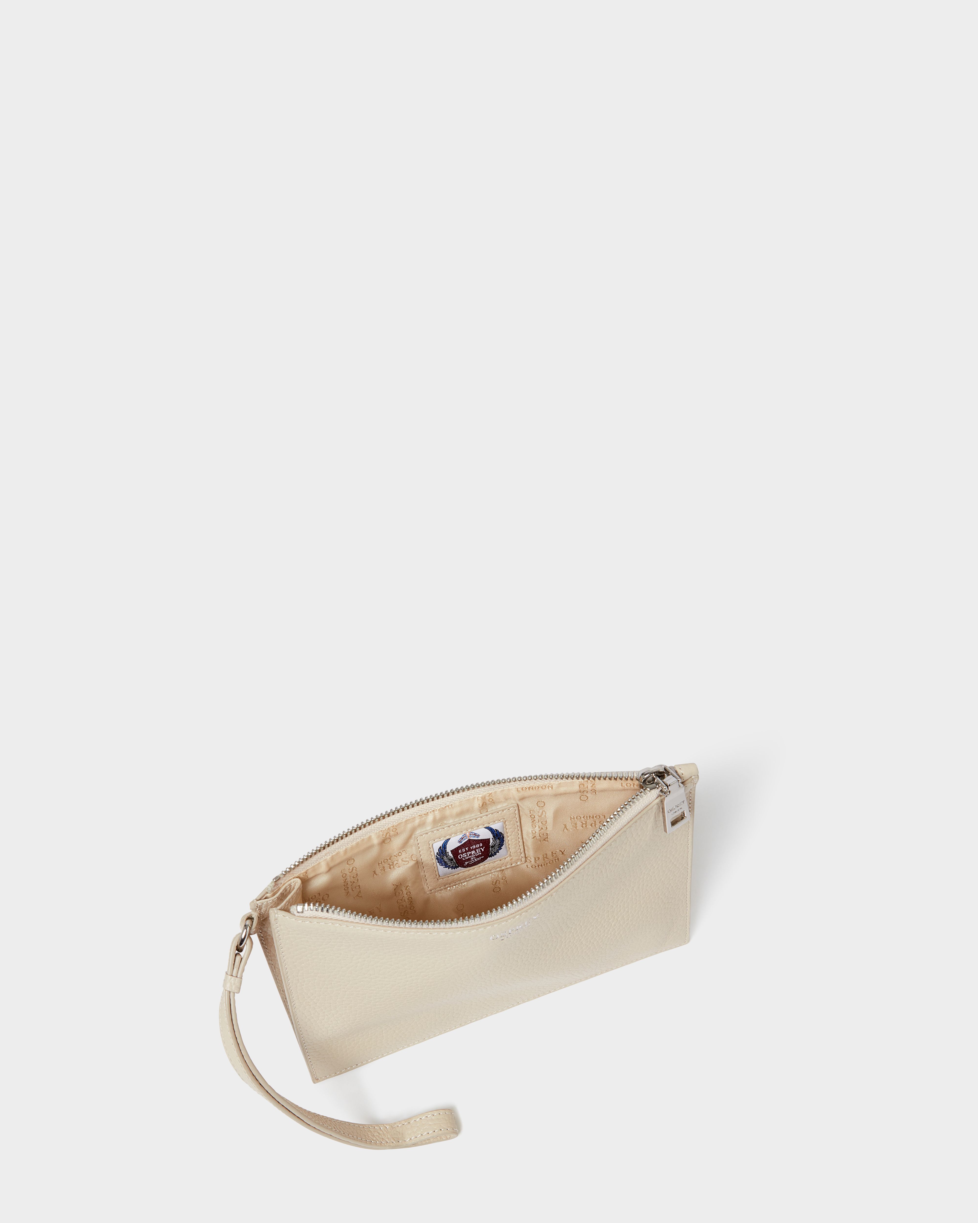 Image number 3 of The Core Large Leather Pouch in Dove