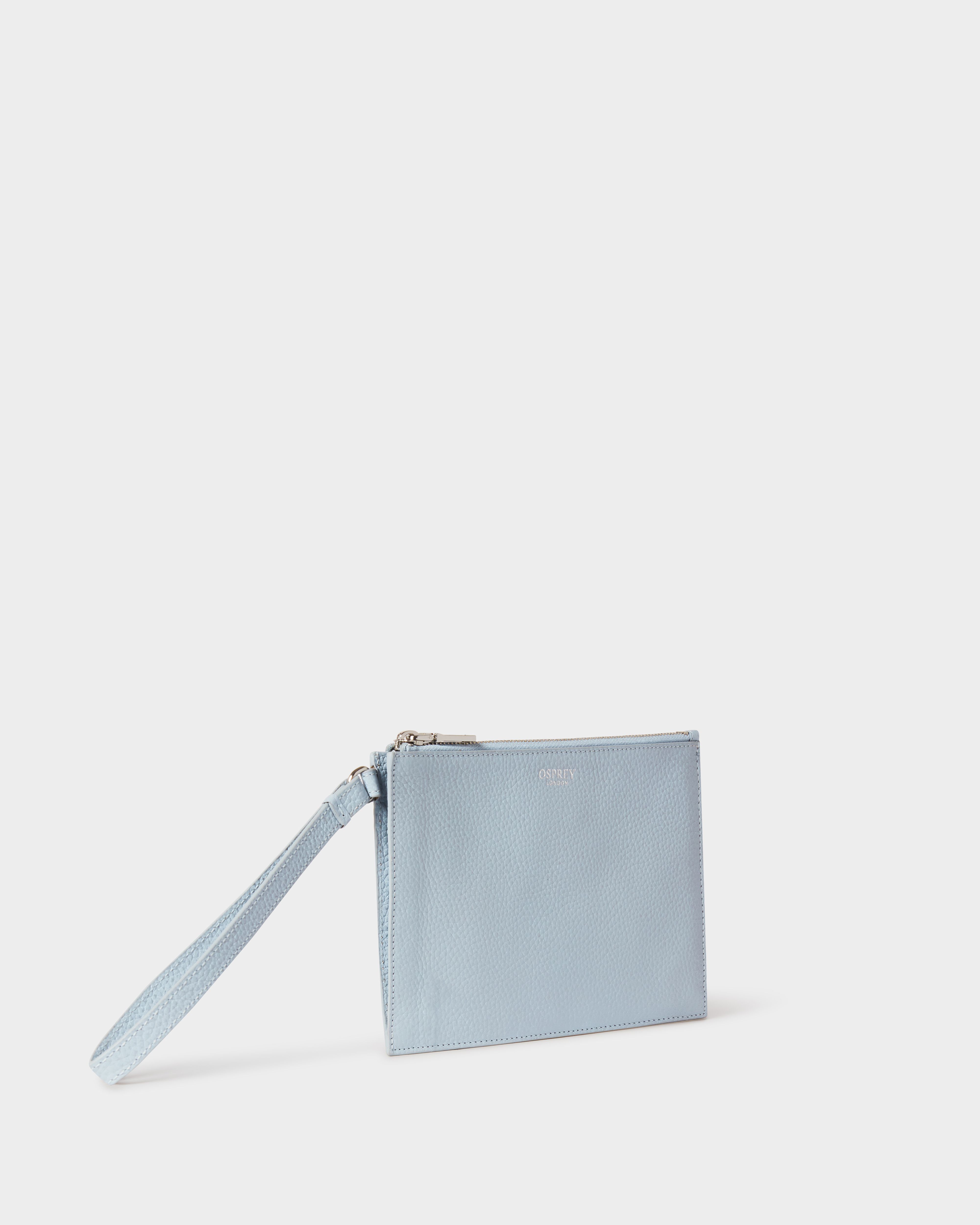 The Core Large Leather Pouch in Ice