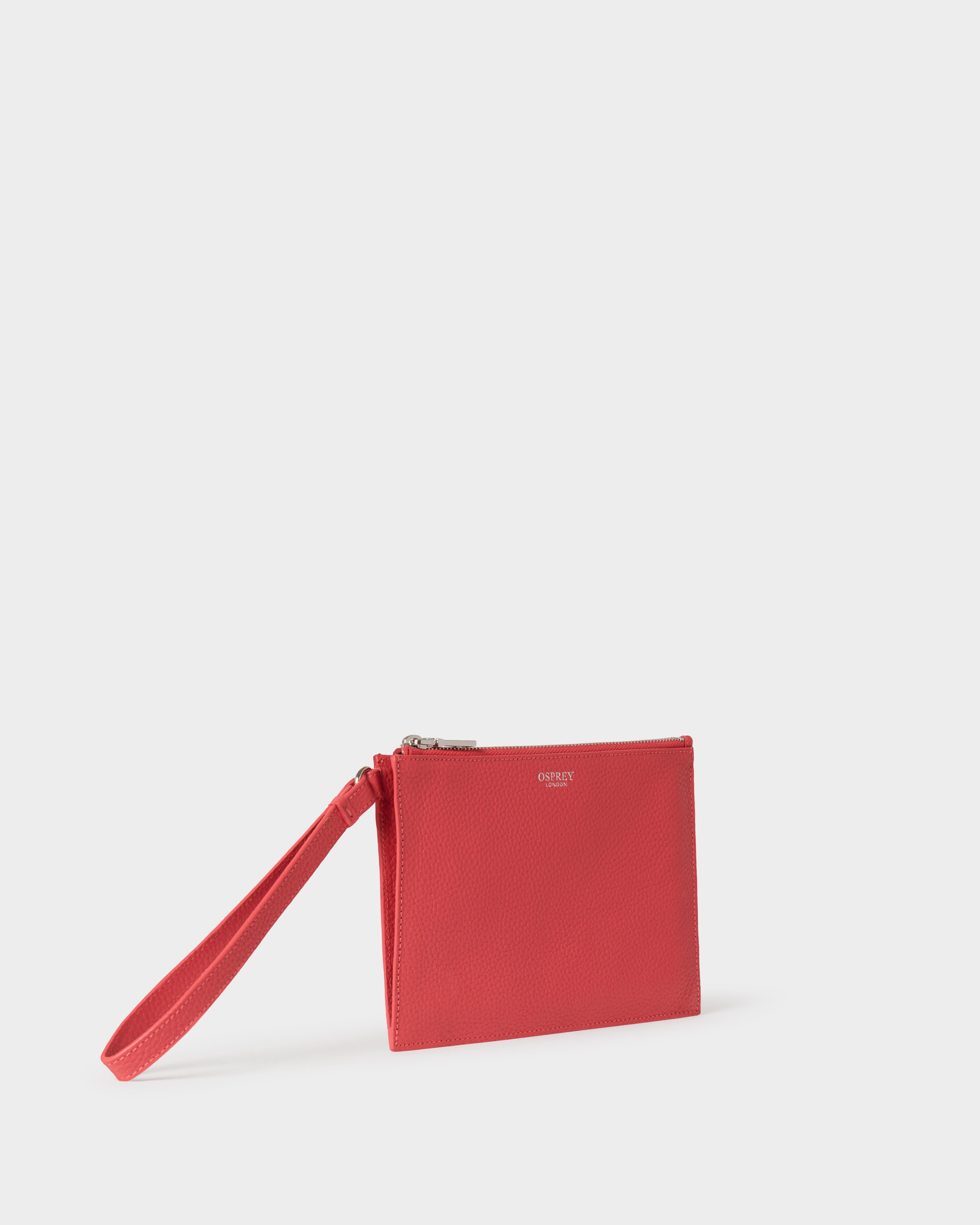 The Core Large Leather Pouch in Rosewood