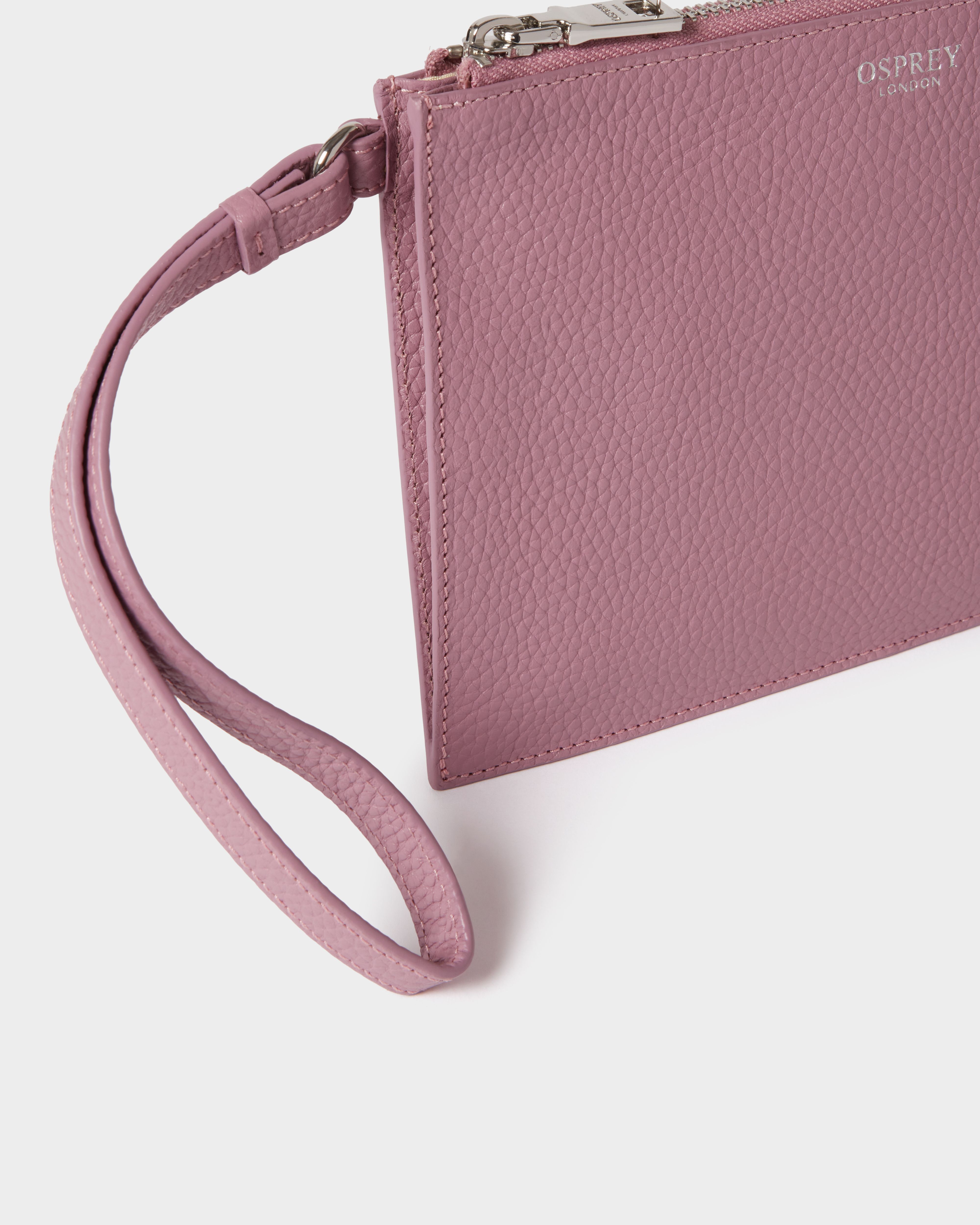 Image number 5 of The Core Large Leather Pouch in Heather