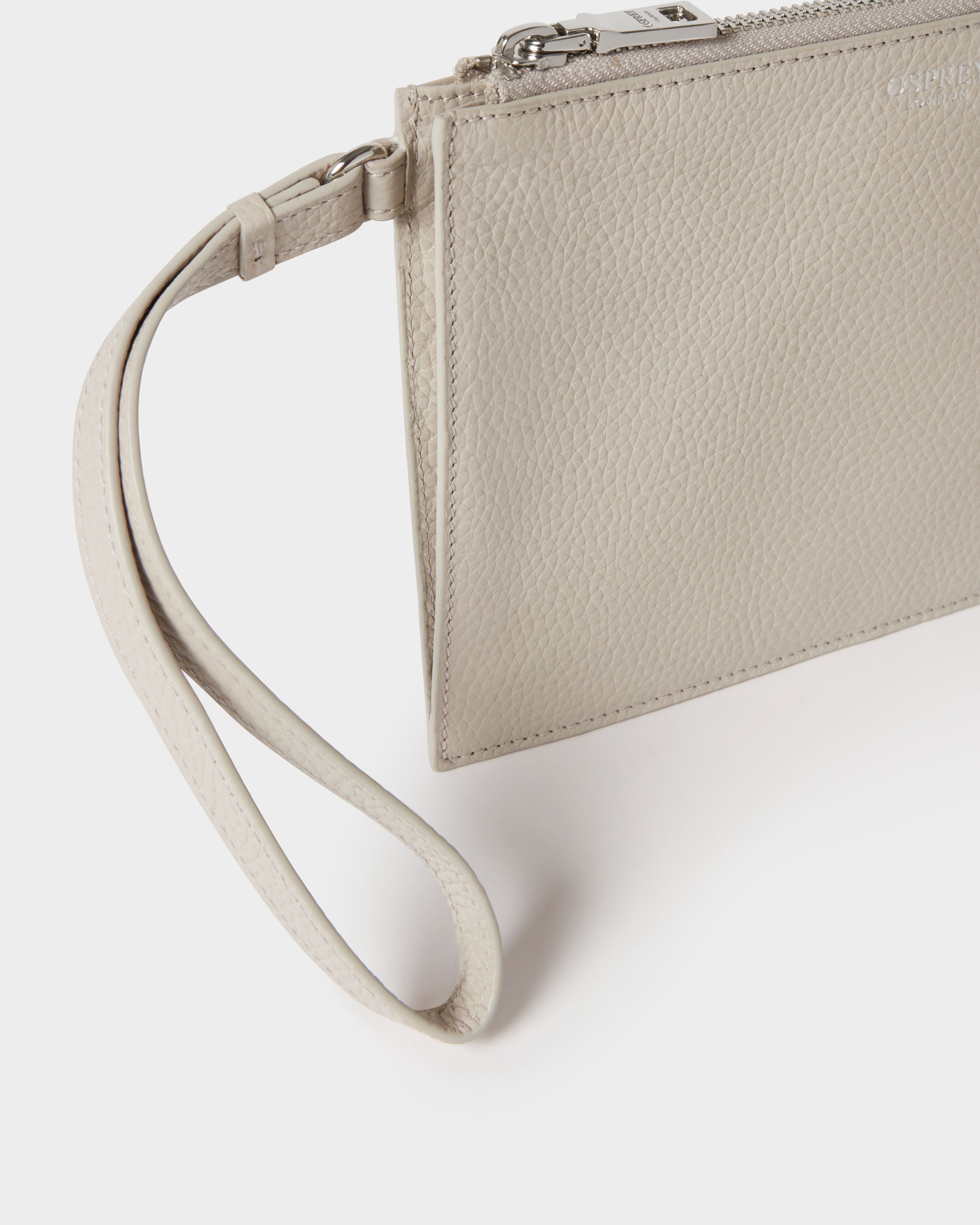 Image number 5 of The Core Large Leather Pouch in Taupe