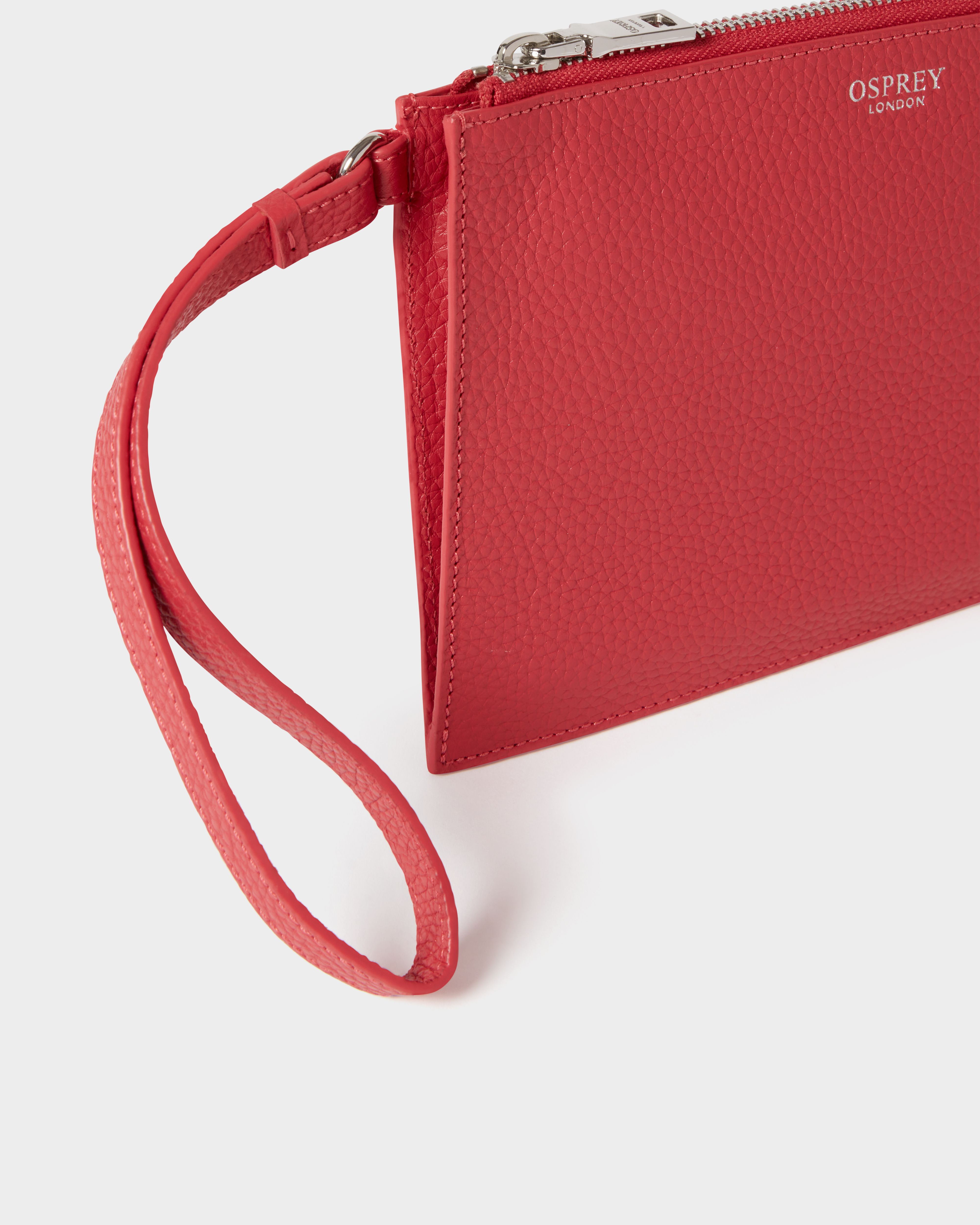 Image number 5 of The Core Large Leather Pouch in Rosewood