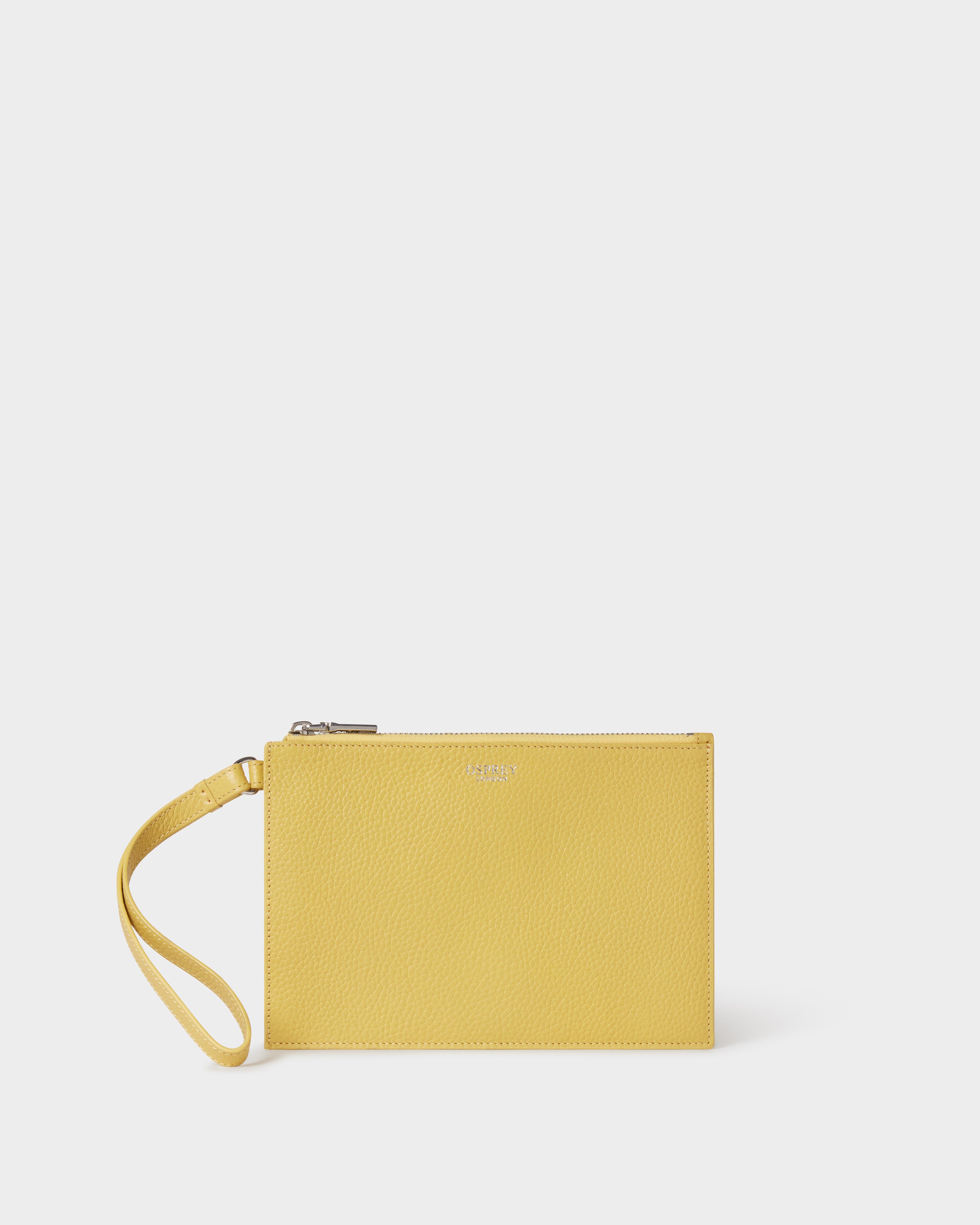 The Core Large Leather Pouch in Pollen