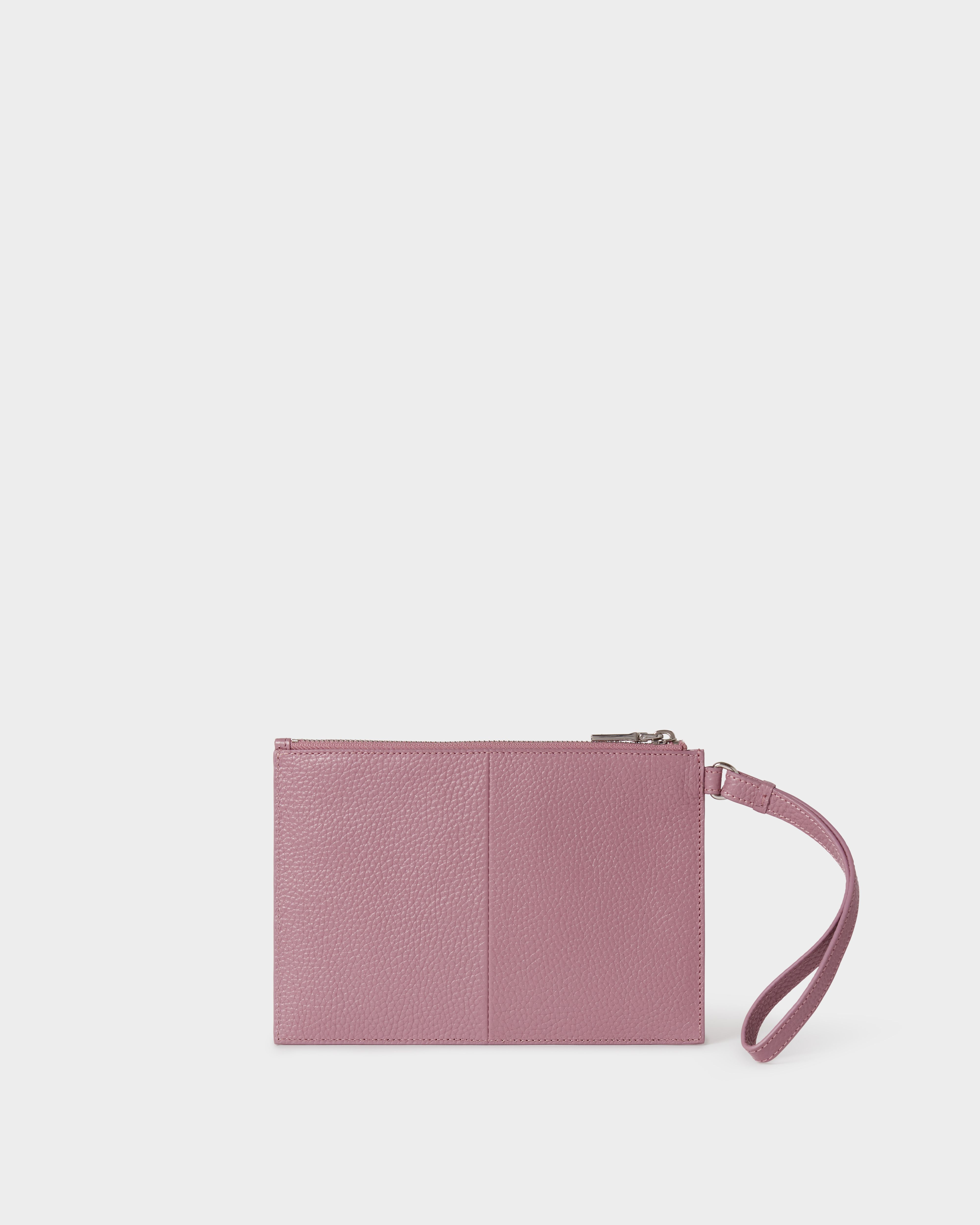 Image number 4 of The Core Large Leather Pouch in Heather