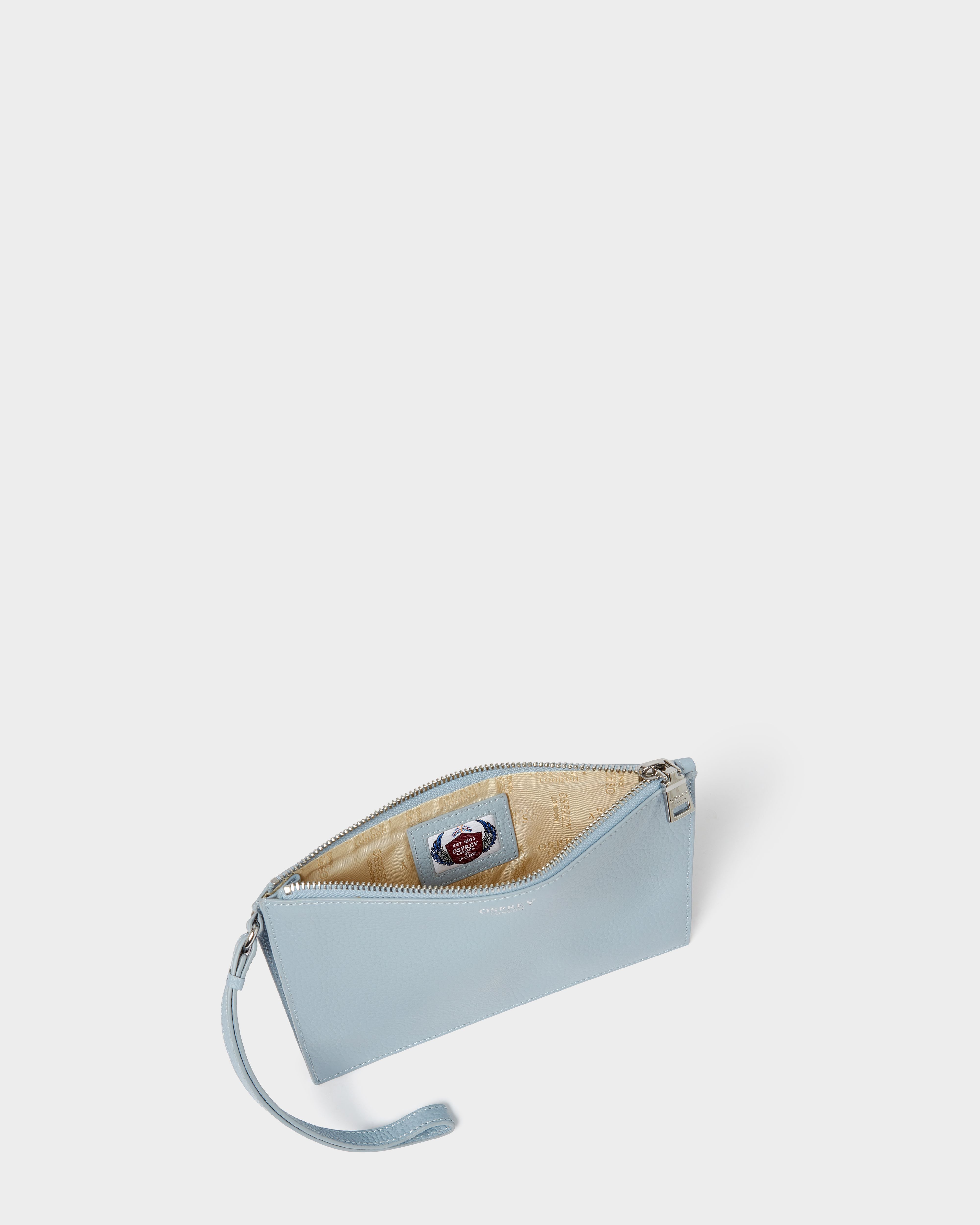 Image number 3 of The Core Large Leather Pouch in Ice