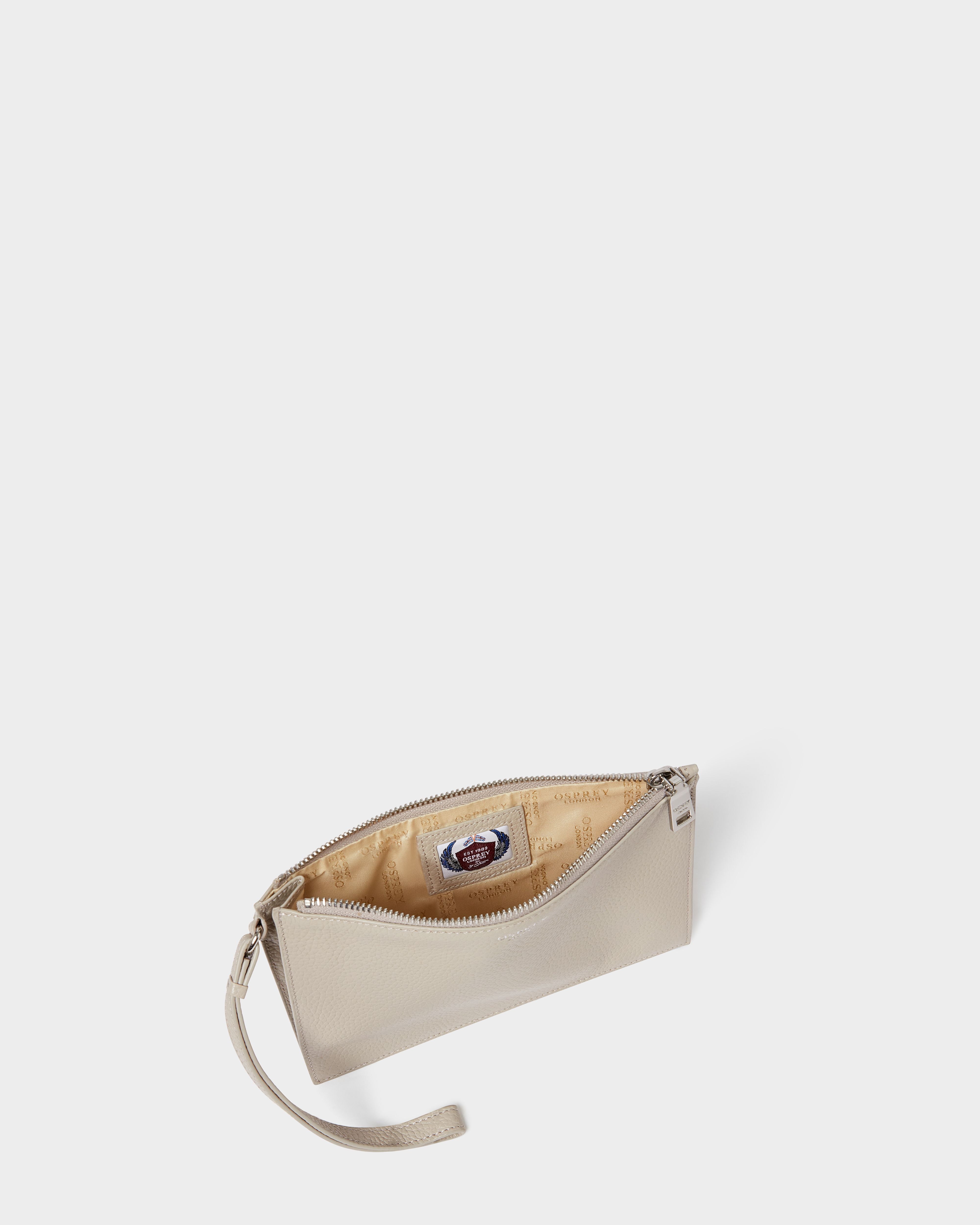 Image number 3 of The Core Large Leather Pouch in Taupe