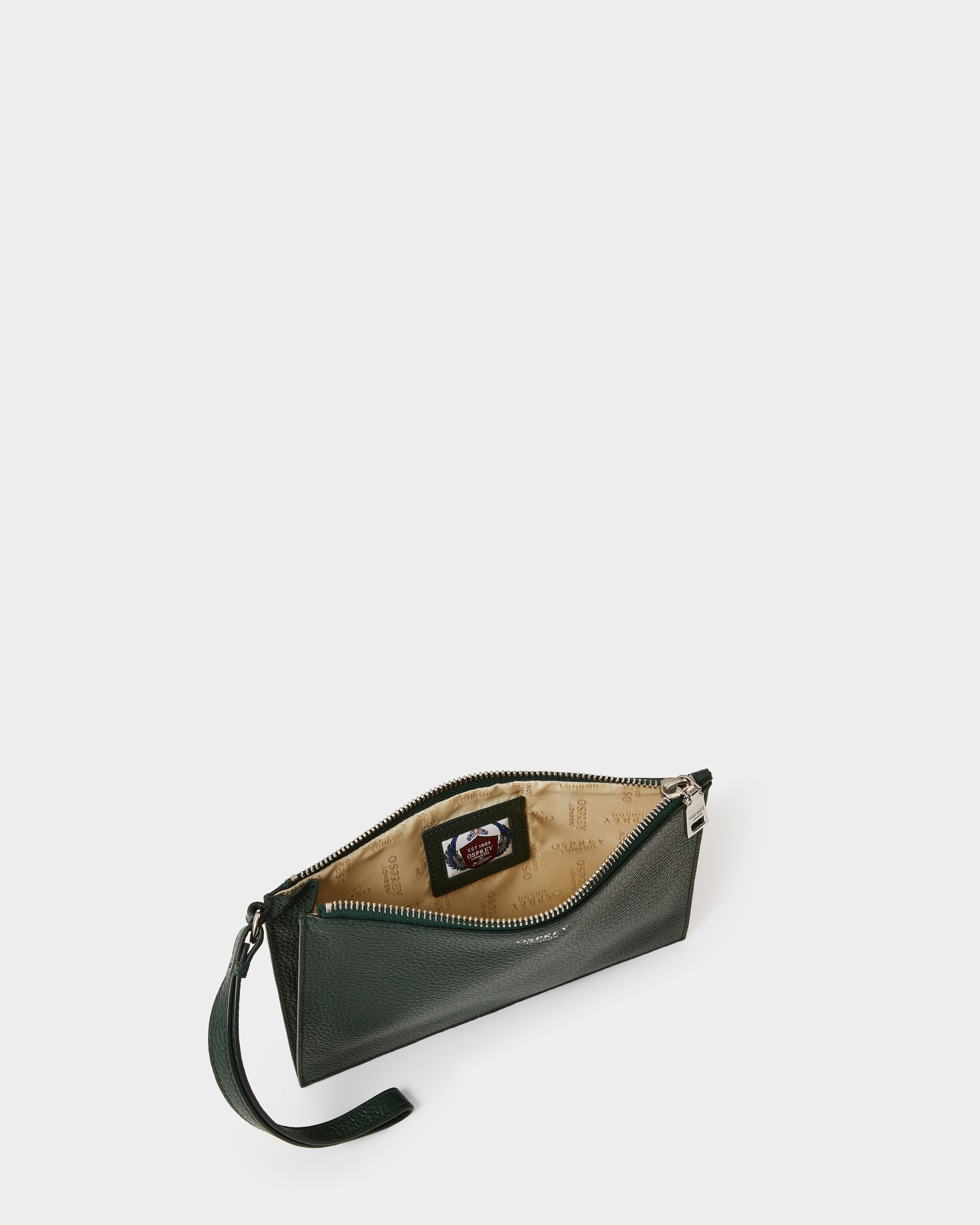 Image number 3 of The Core Large Leather Pouch in Forest