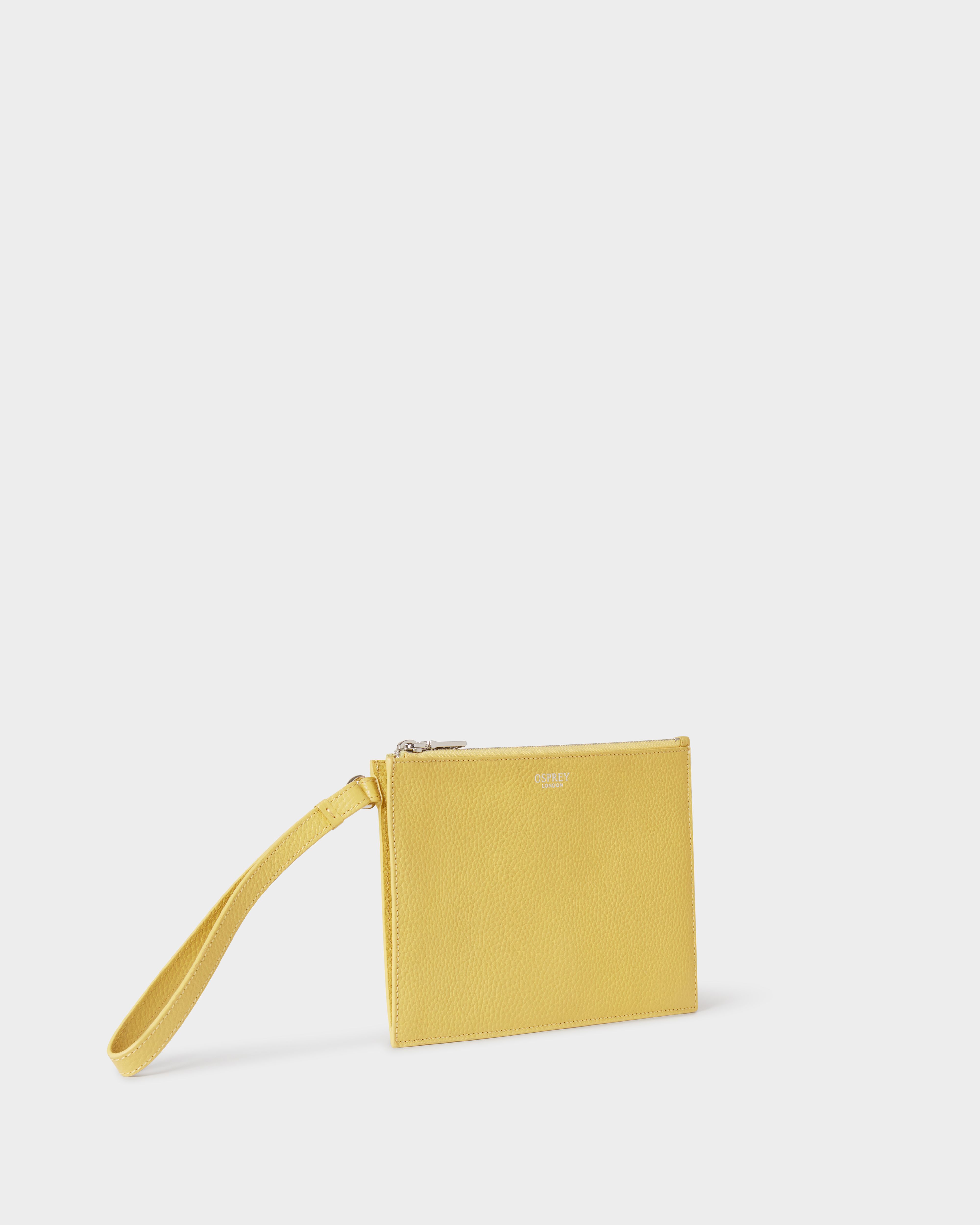 The Core Large Leather Pouch in Pollen