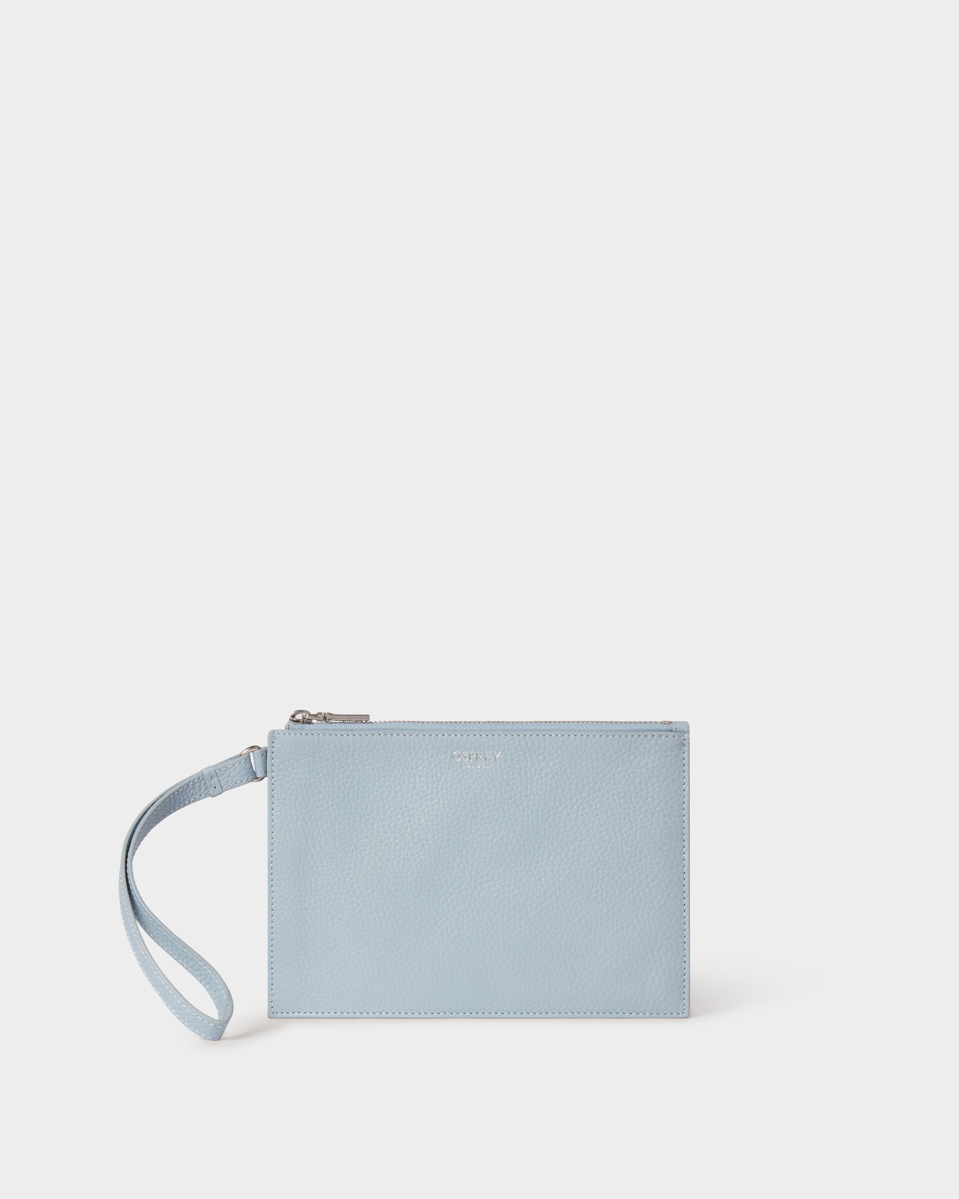 The Core Large Leather Pouch in Ice