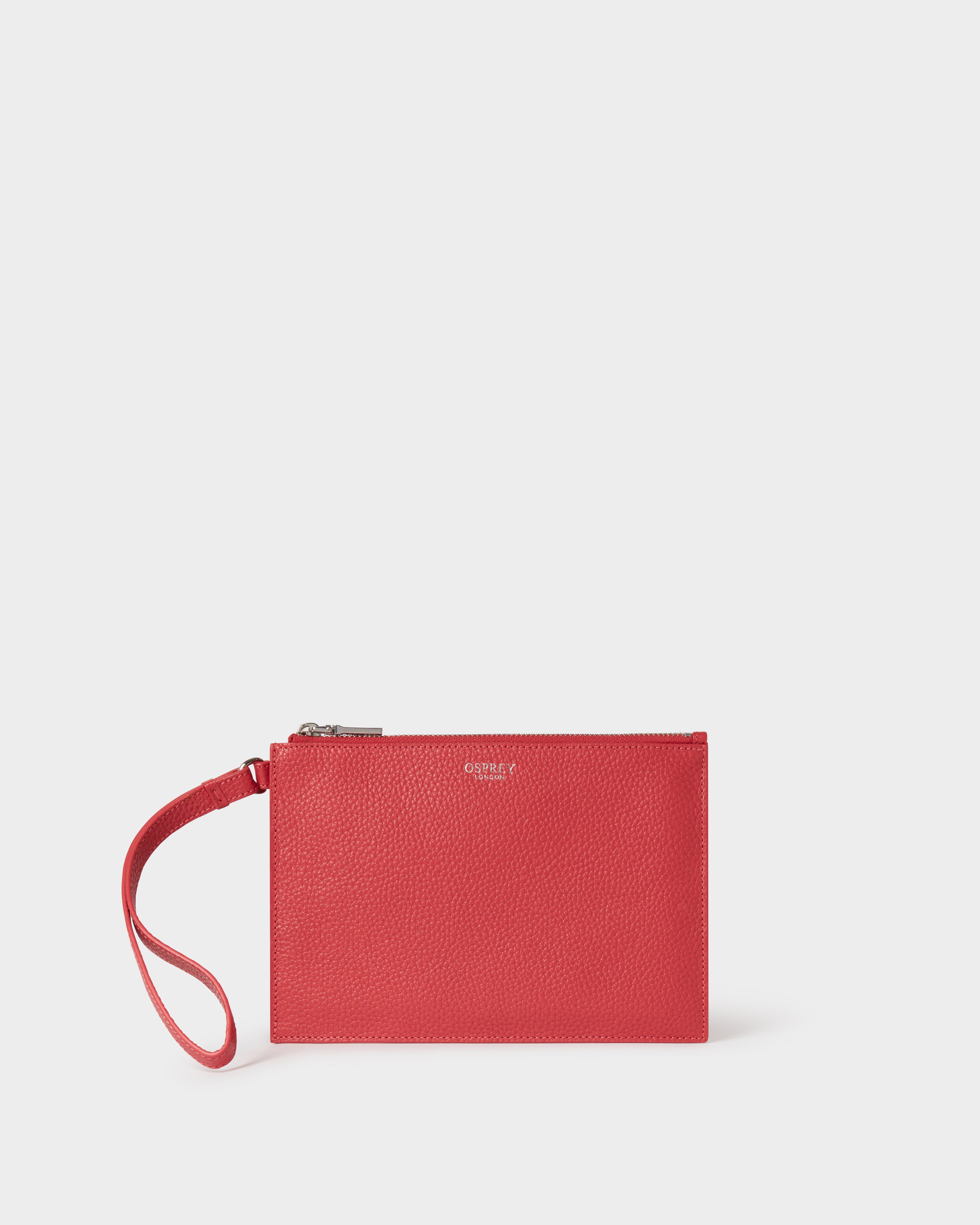 The Core Large Leather Pouch in Rosewood
