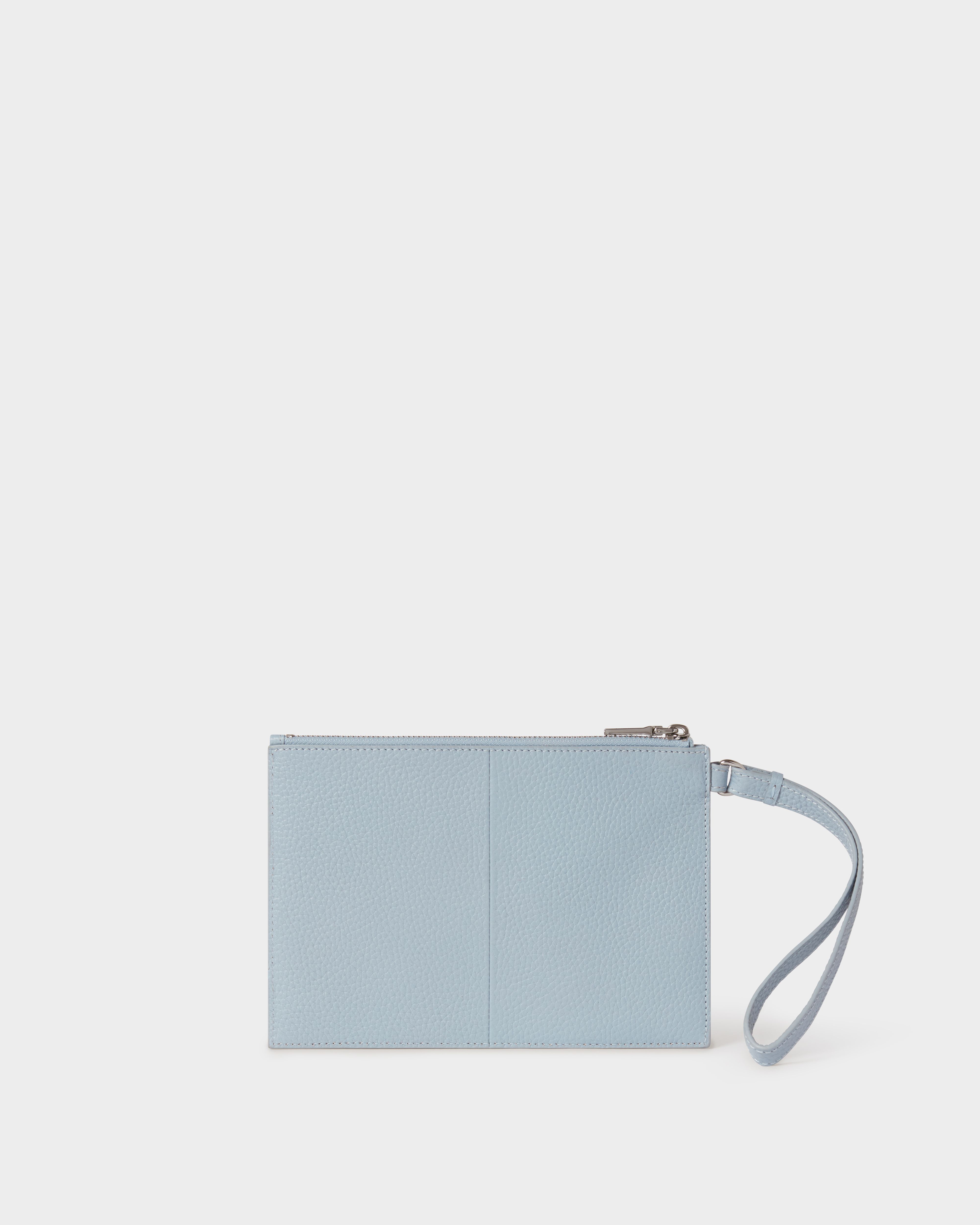 Image number 4 of The Core Large Leather Pouch in Ice