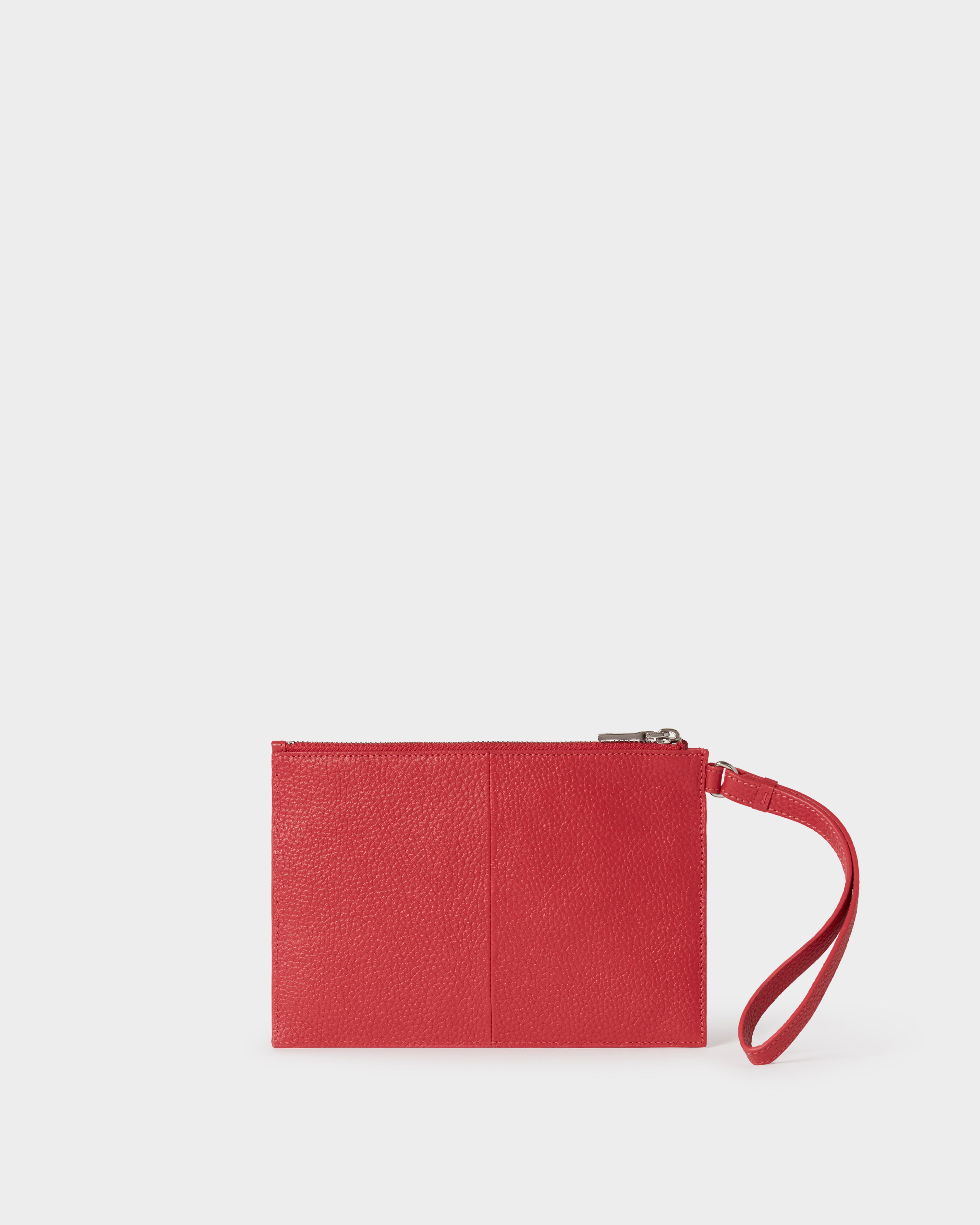 Image number 4 of The Core Large Leather Pouch in Rosewood
