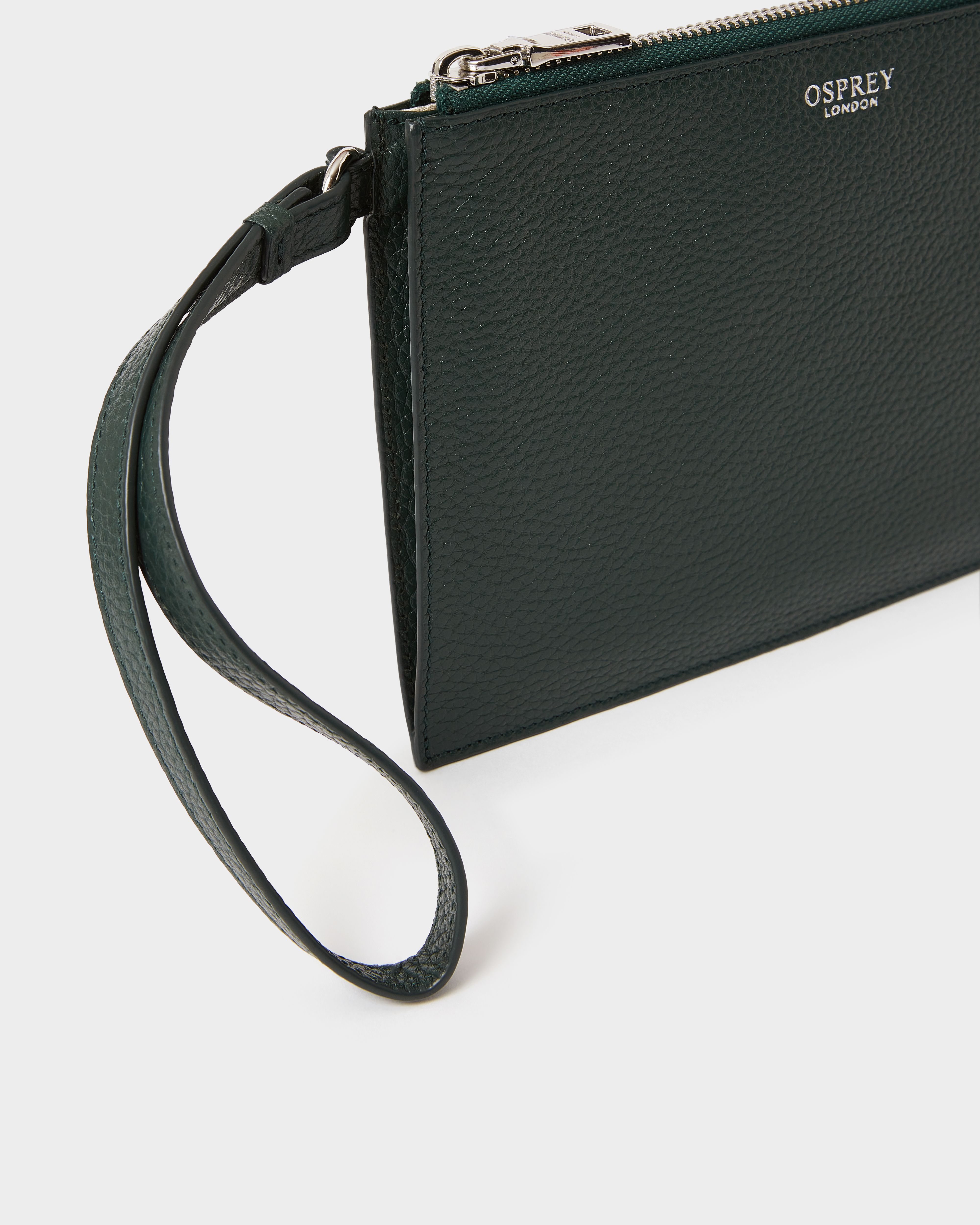 Image number 5 of The Core Large Leather Pouch in Forest