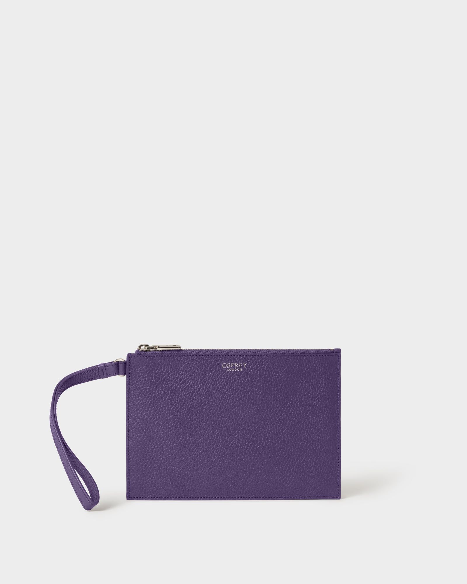 Image number 1 of The Core Large Leather Pouch in Purple