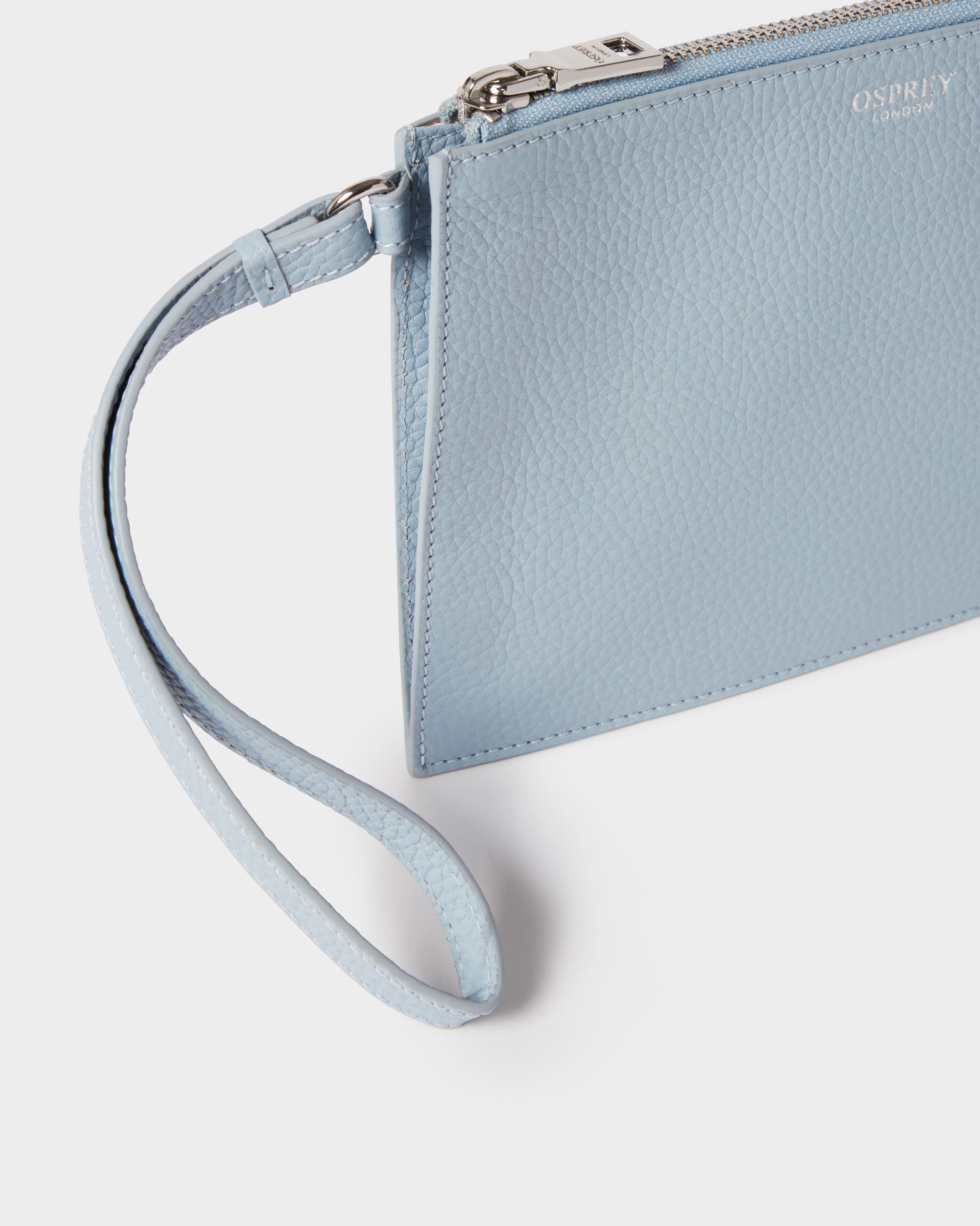 Image number 5 of The Core Large Leather Pouch in Ice