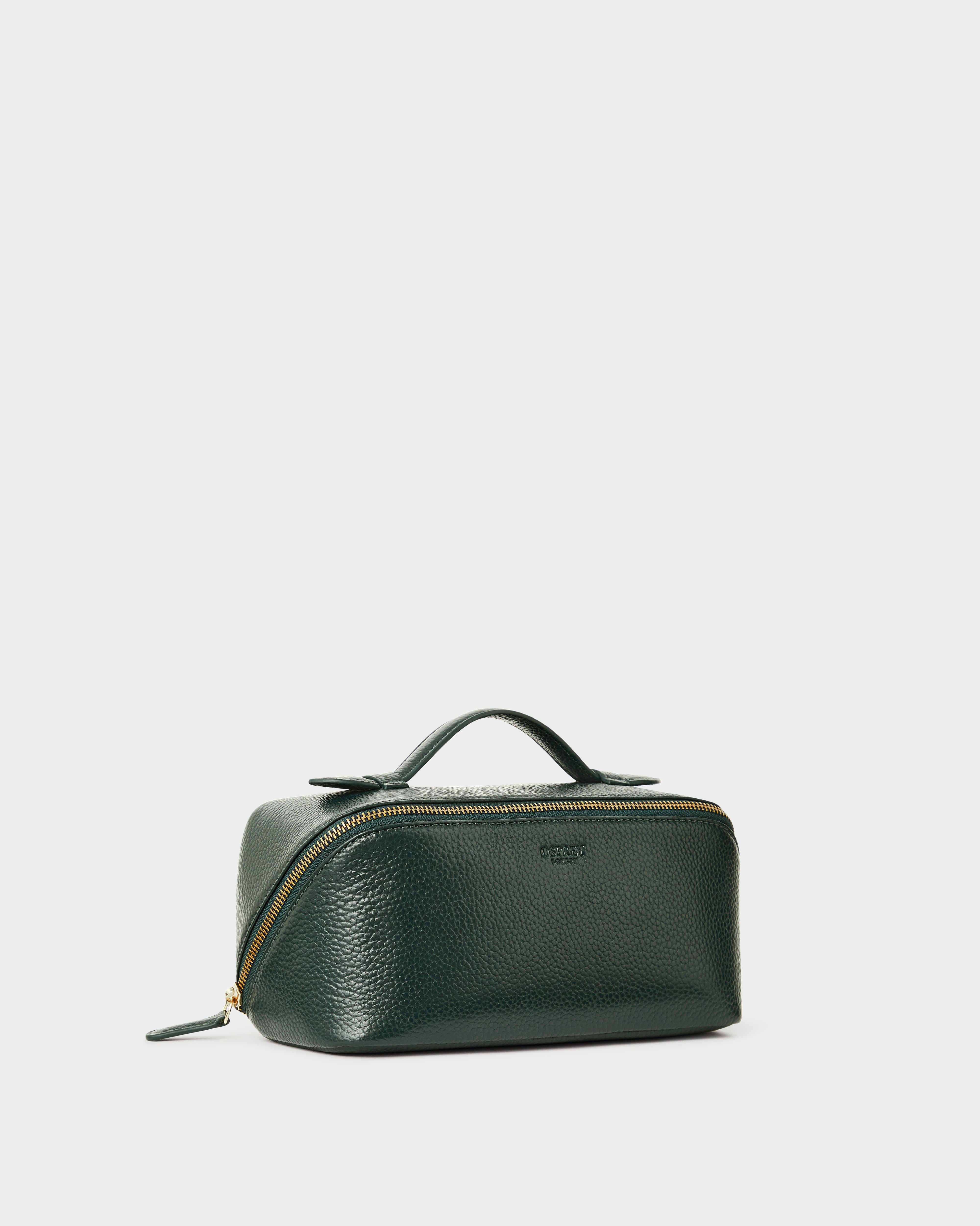 Image number 2 of The Jet Set Leather Washbag in Forest